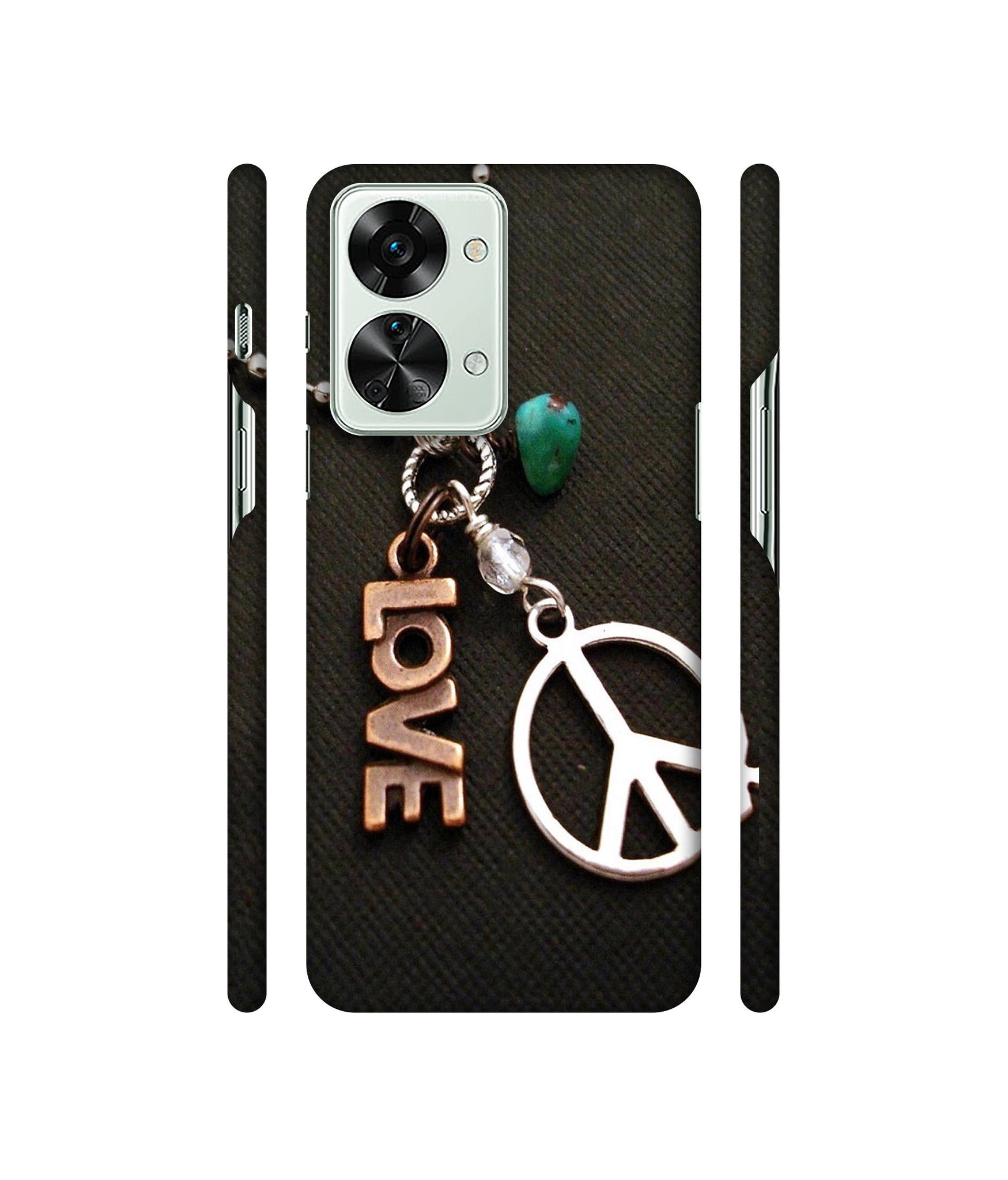 Love and Peace Designer Hard Back Cover for OnePlus Nord 2T 5G