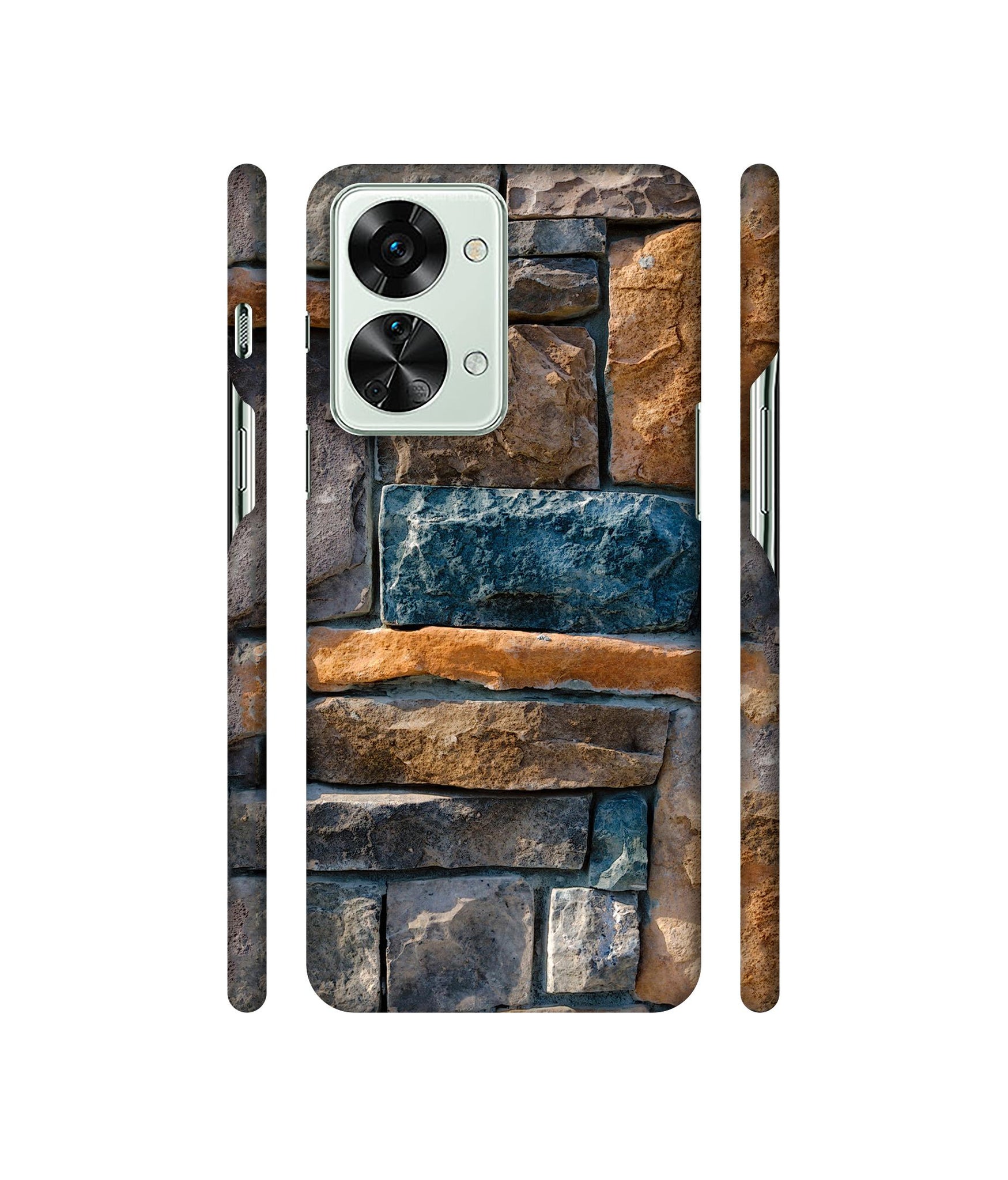 Decorative Stone Cladding Designer Hard Back Cover for OnePlus Nord 2T 5G