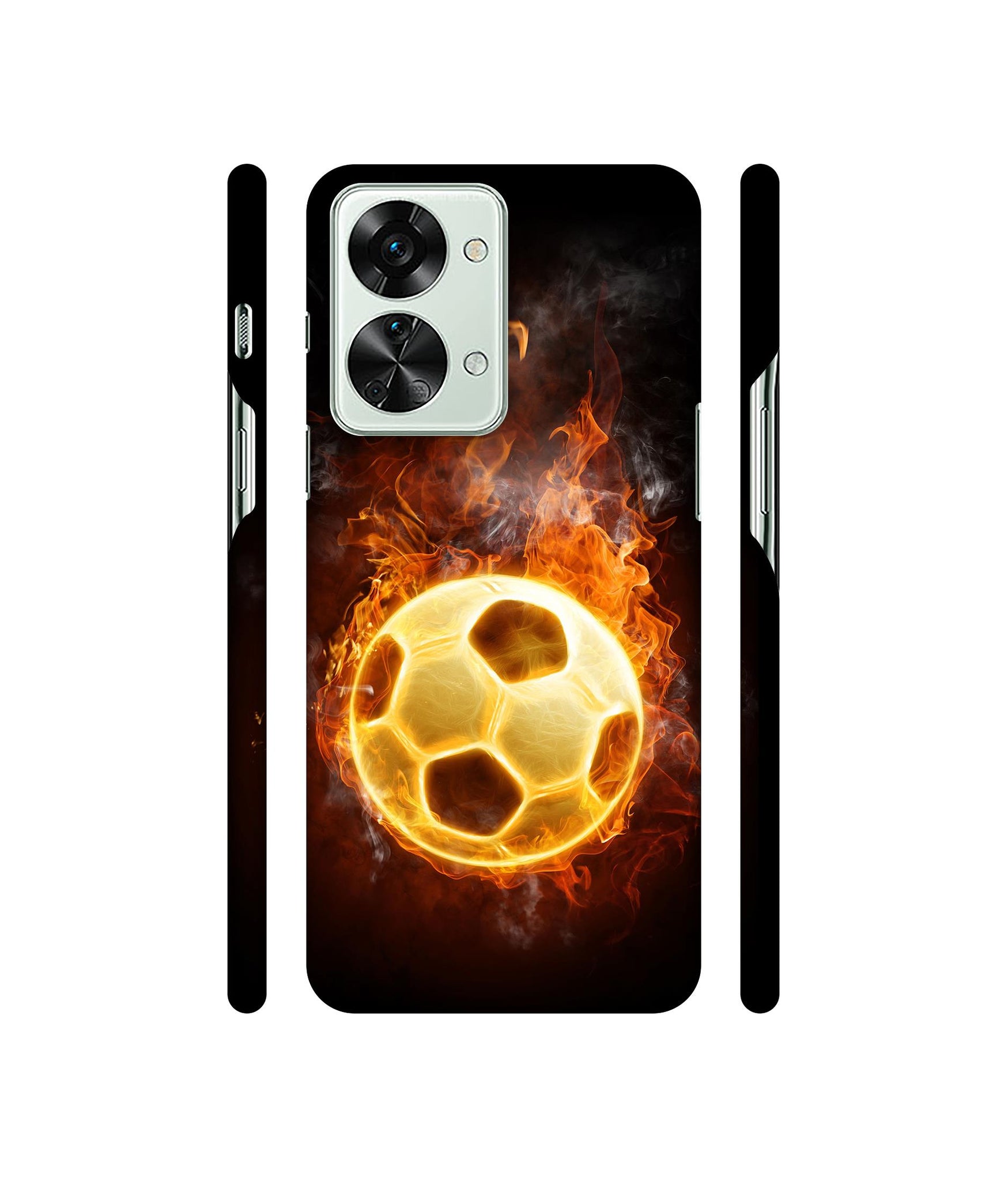 Football & Fire Designer Hard Back Cover for OnePlus Nord 2T 5G