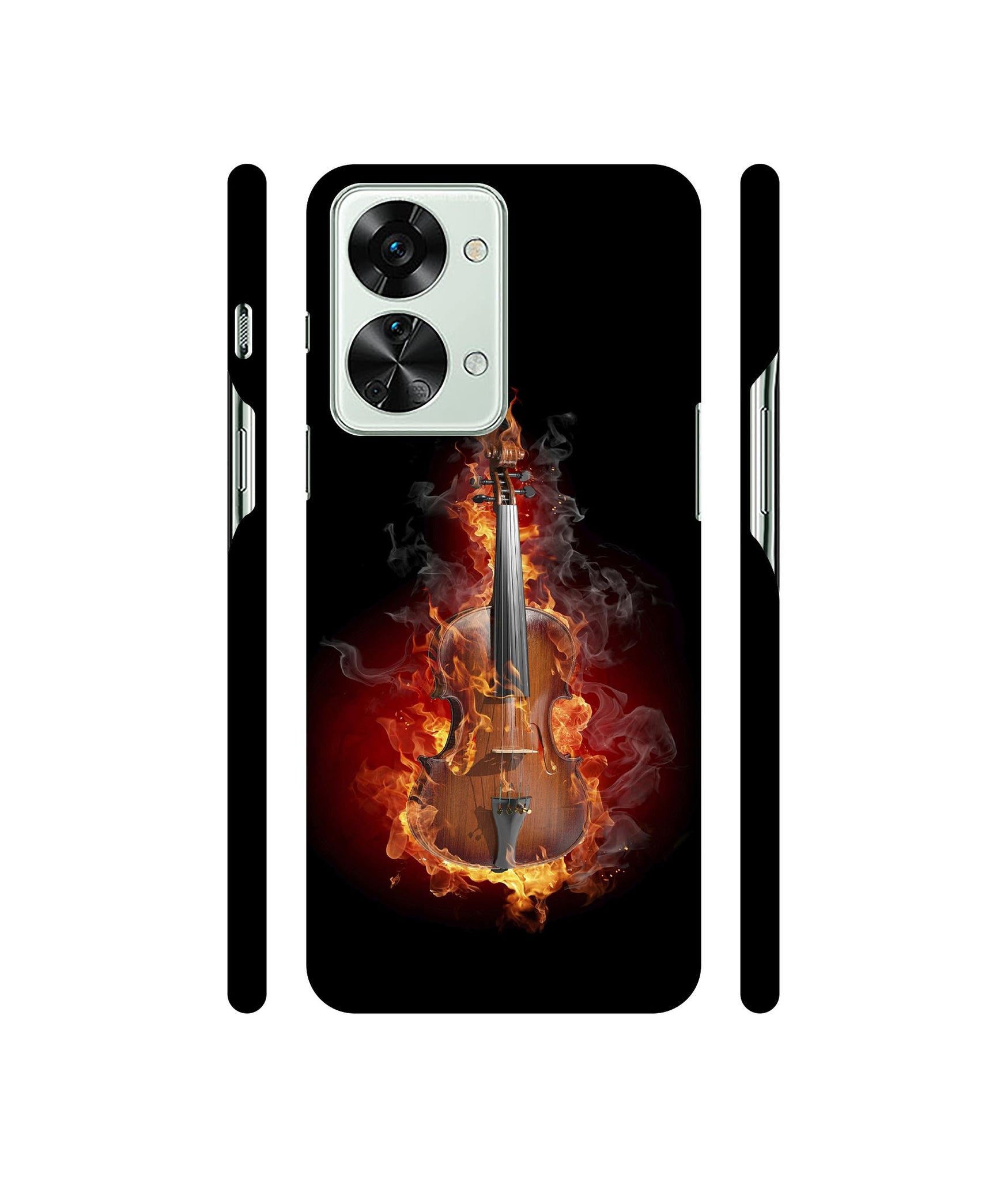 Burning Violin Designer Hard Back Cover for OnePlus Nord 2T 5G