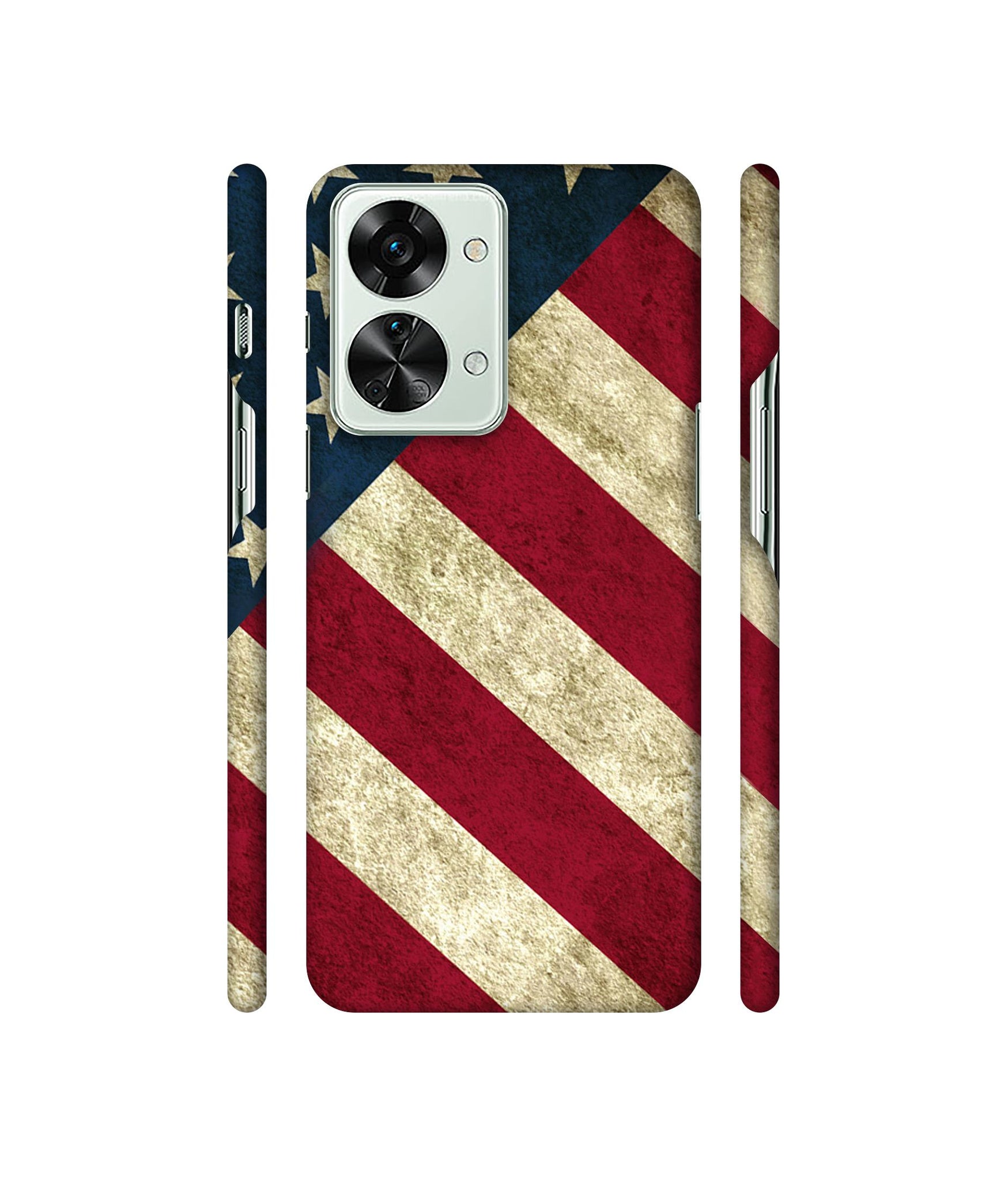 USA Flag Designer Hard Back Cover for OnePlus Nord 2T 5G