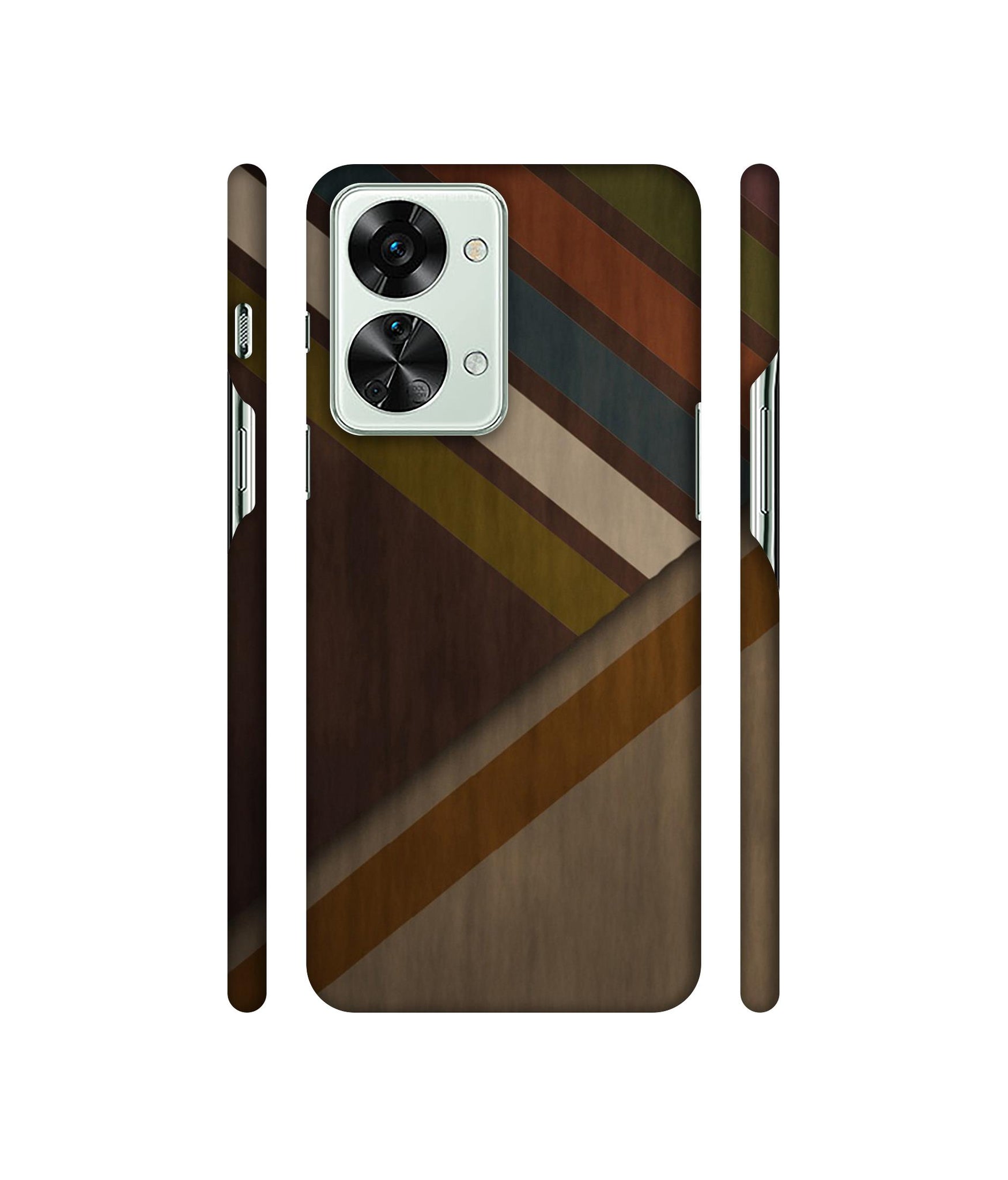 Colorful Wooden Pattern Designer Hard Back Cover for OnePlus Nord 2T 5G