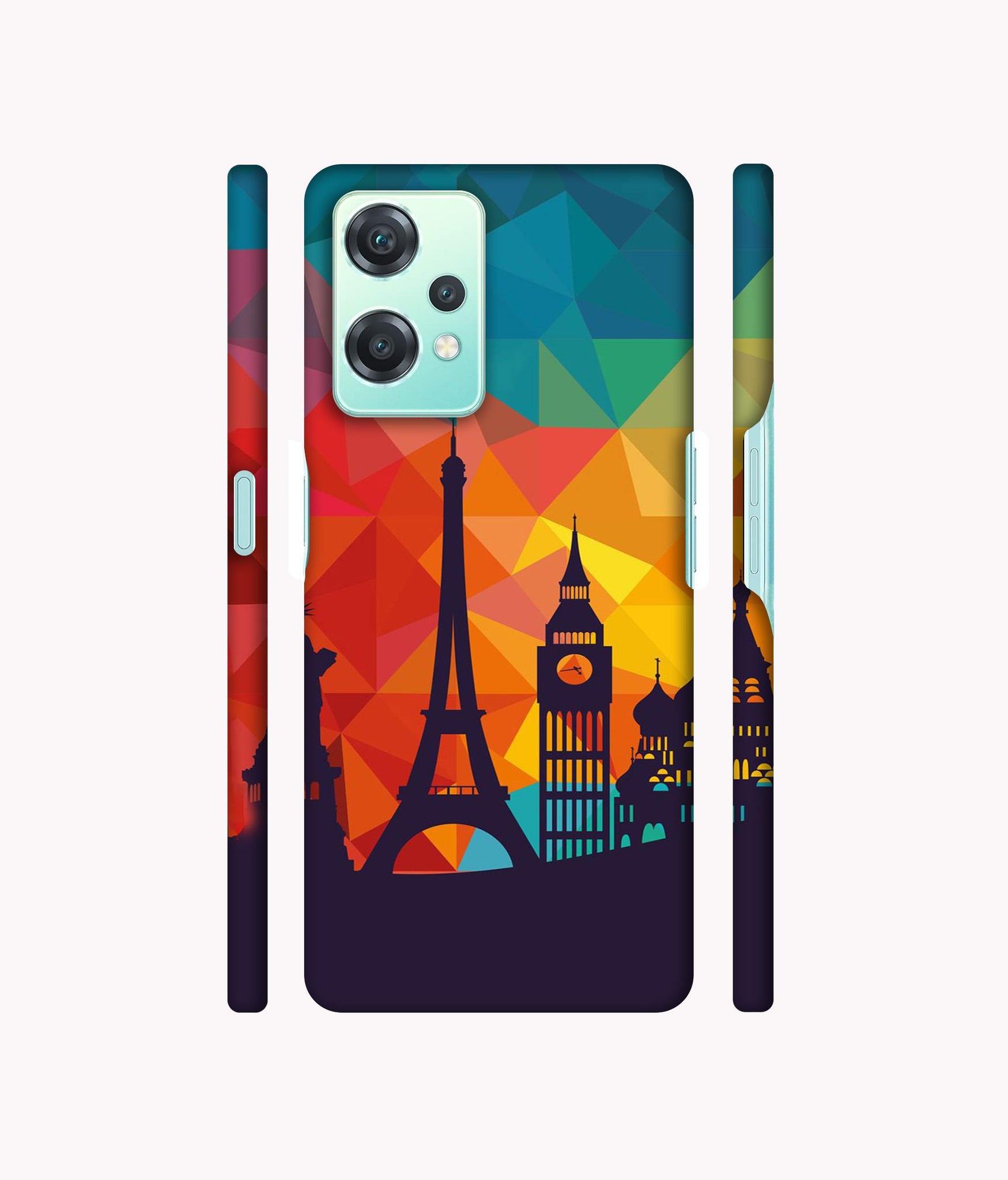 Colored Paris Designer Hard Back Cover for Oneplus Nord CE 2 Lite 5G