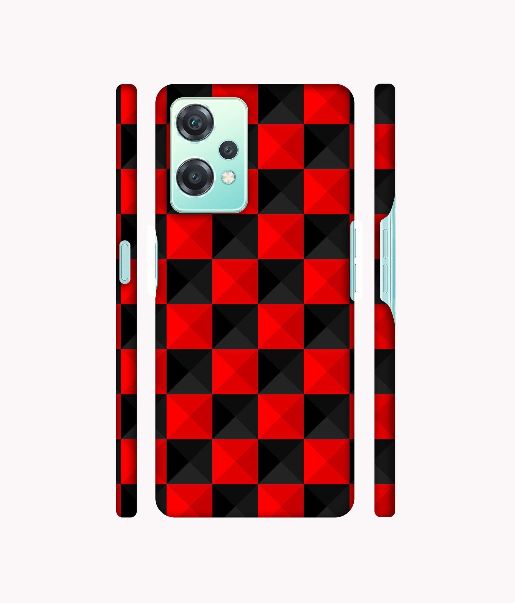 Red N Black Cubes Designer Hard Back Cover for Oneplus Nord CE 2 Lite 5G