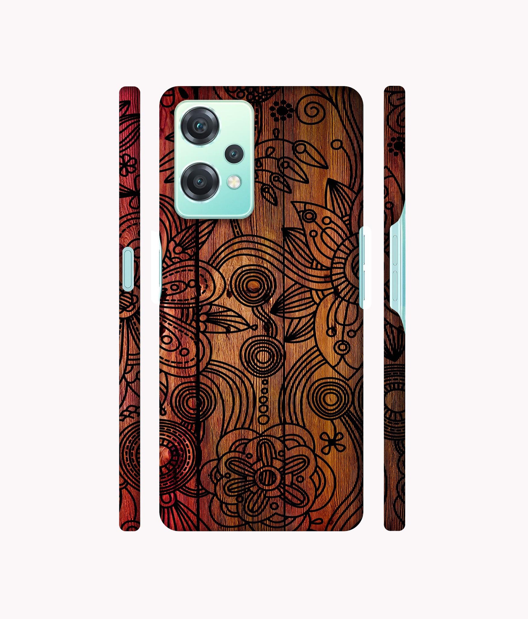 Dark Wooden Background Designer Hard Back Cover for Oneplus Nord CE 2 Lite 5G