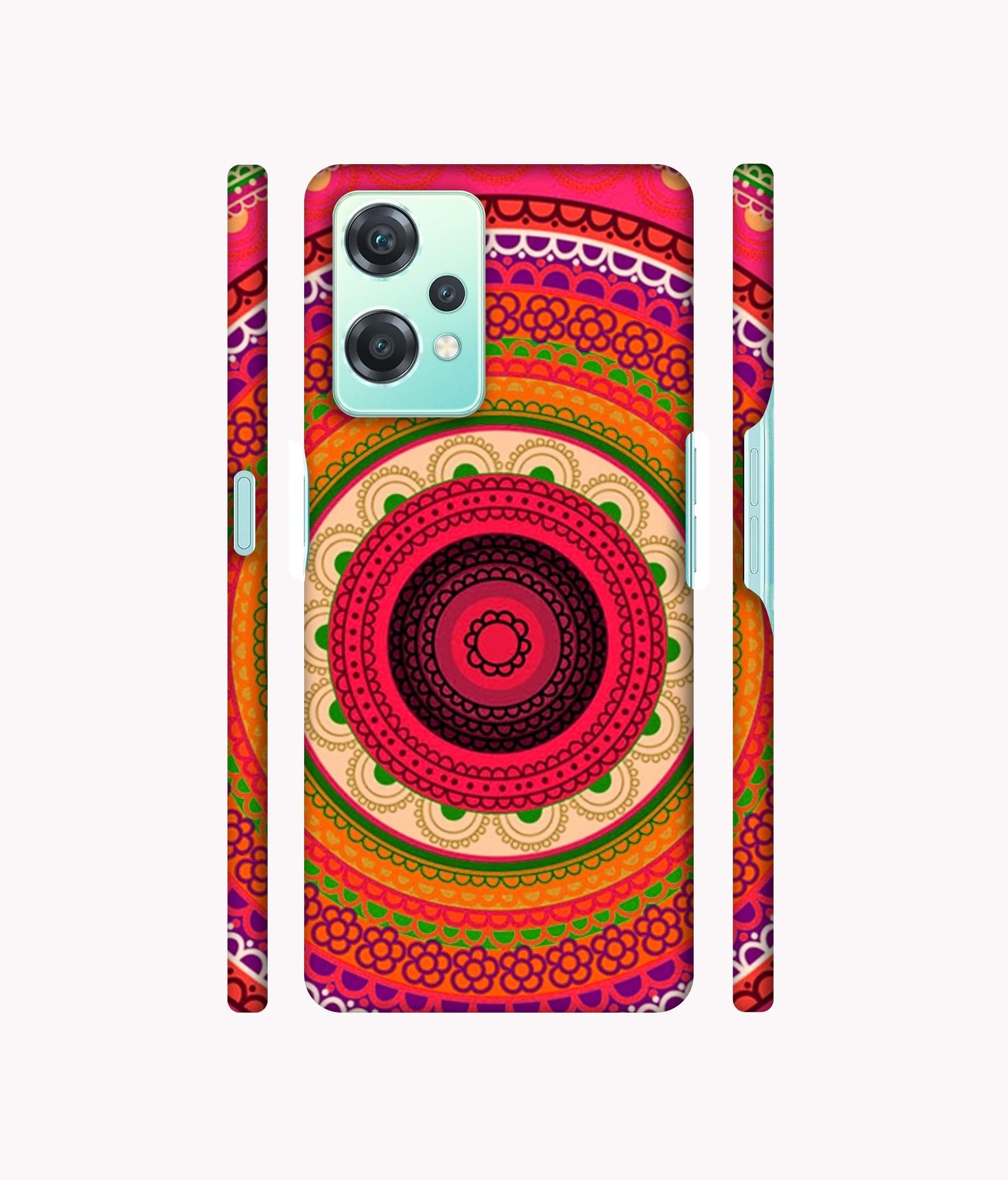 Round Rangoli Designer Hard Back Cover for Oneplus Nord CE 2 Lite 5G