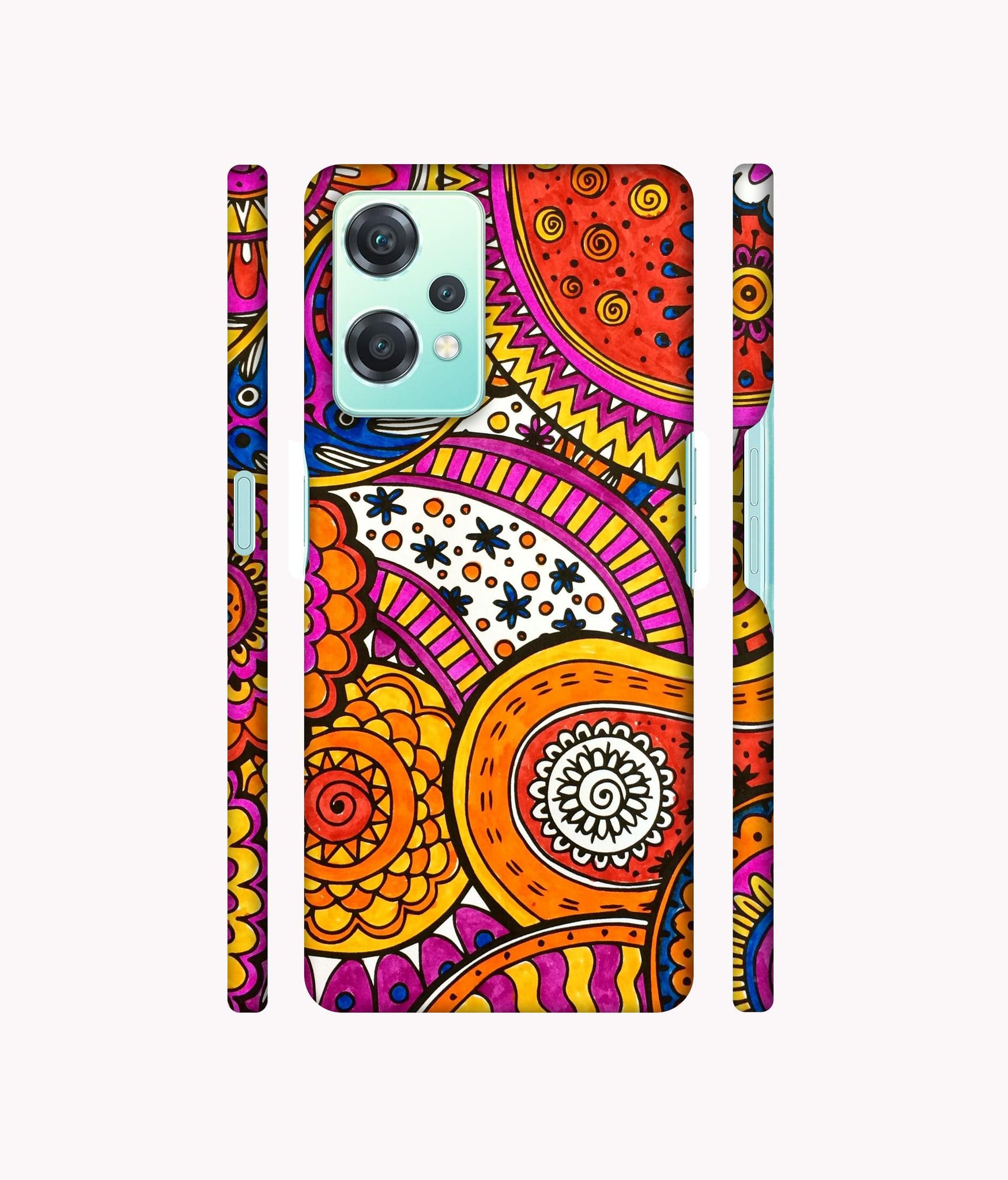 Rangoli Paisley Art Designer Hard Back Cover for Oneplus Nord CE 2 Lite 5G