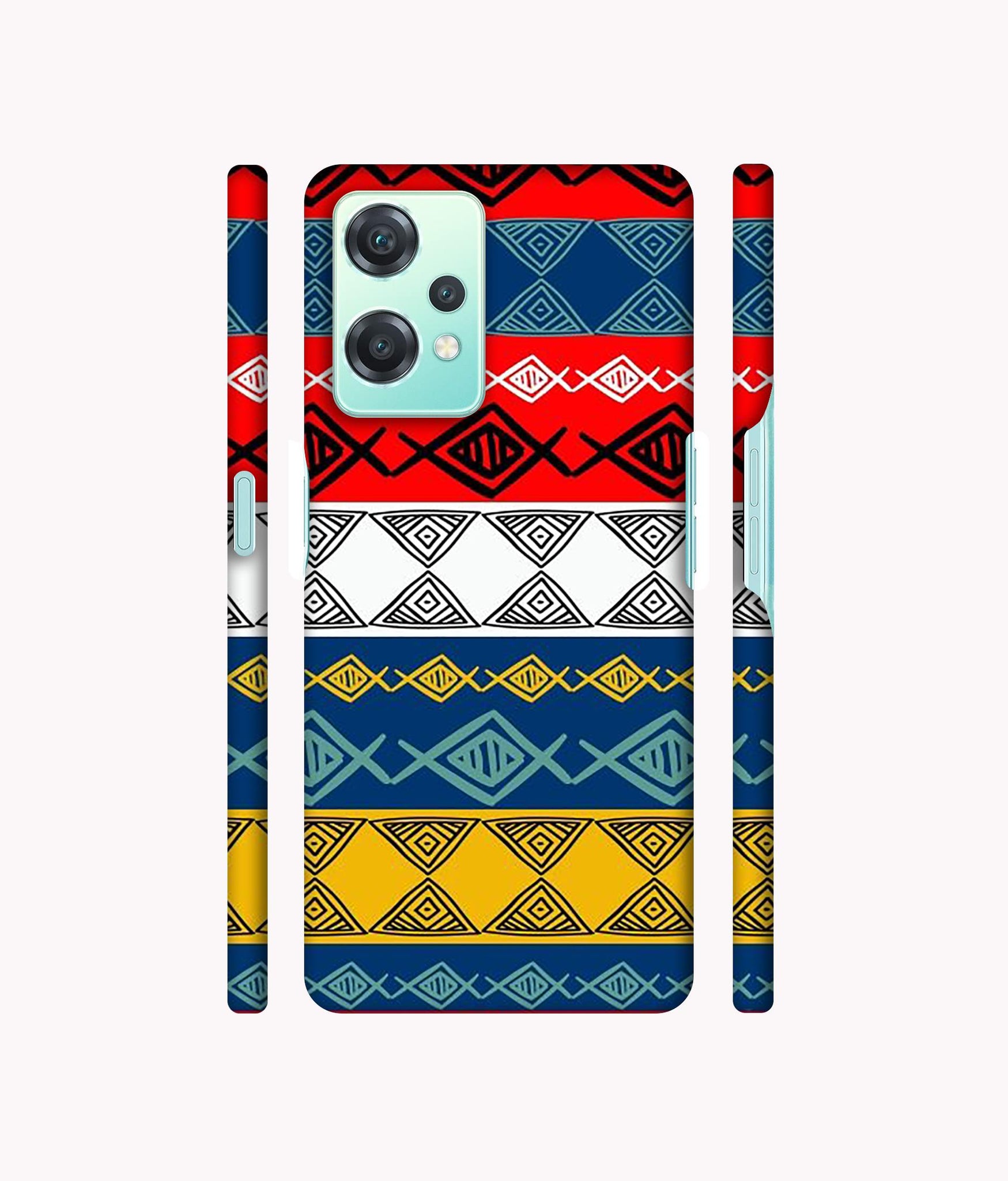 Colorful Hand Made Rangoli Art Designer Hard Back Cover for Oneplus Nord CE 2 Lite 5G