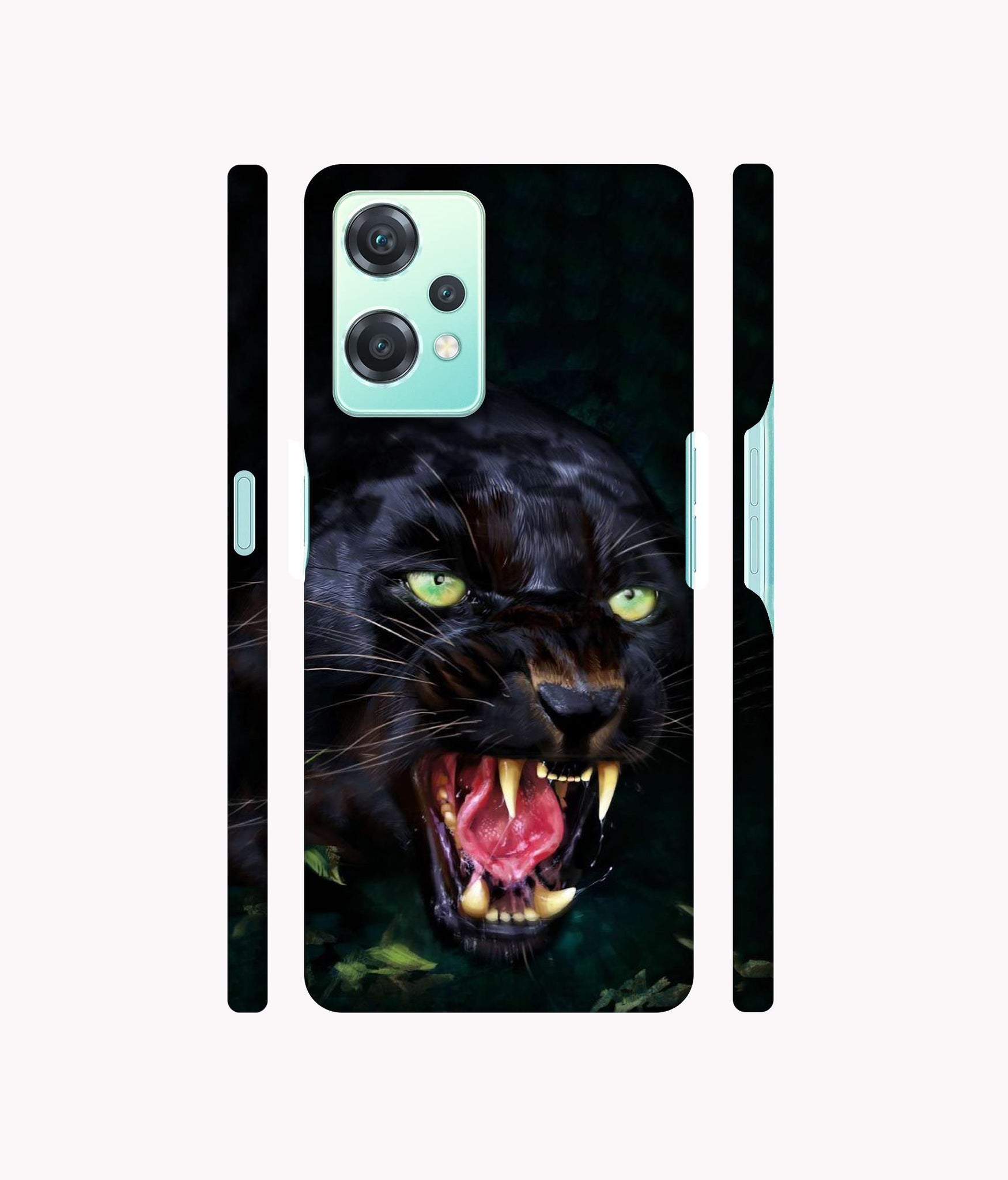 Angry Black Tiger Face Designer Hard Back Cover for Oneplus Nord CE 2 Lite 5G