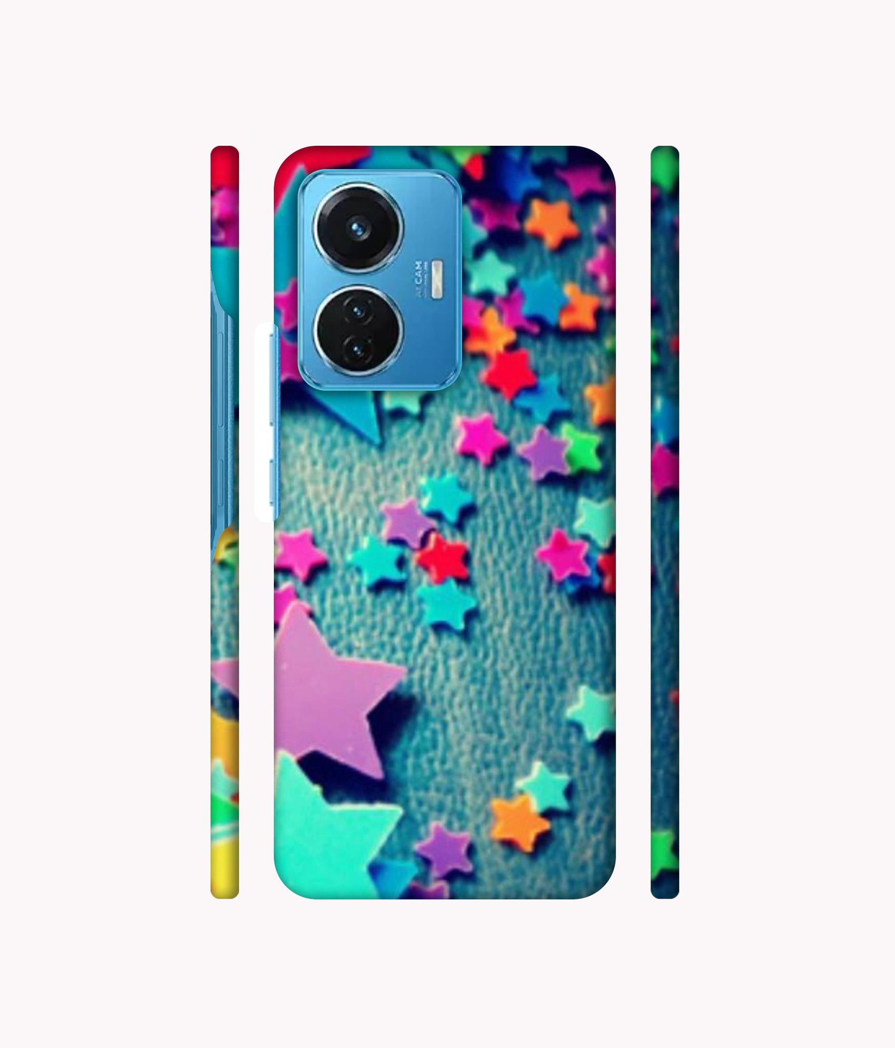 Colorful Stars Designer Hard Back Cover for Vivo T1 44W 4G