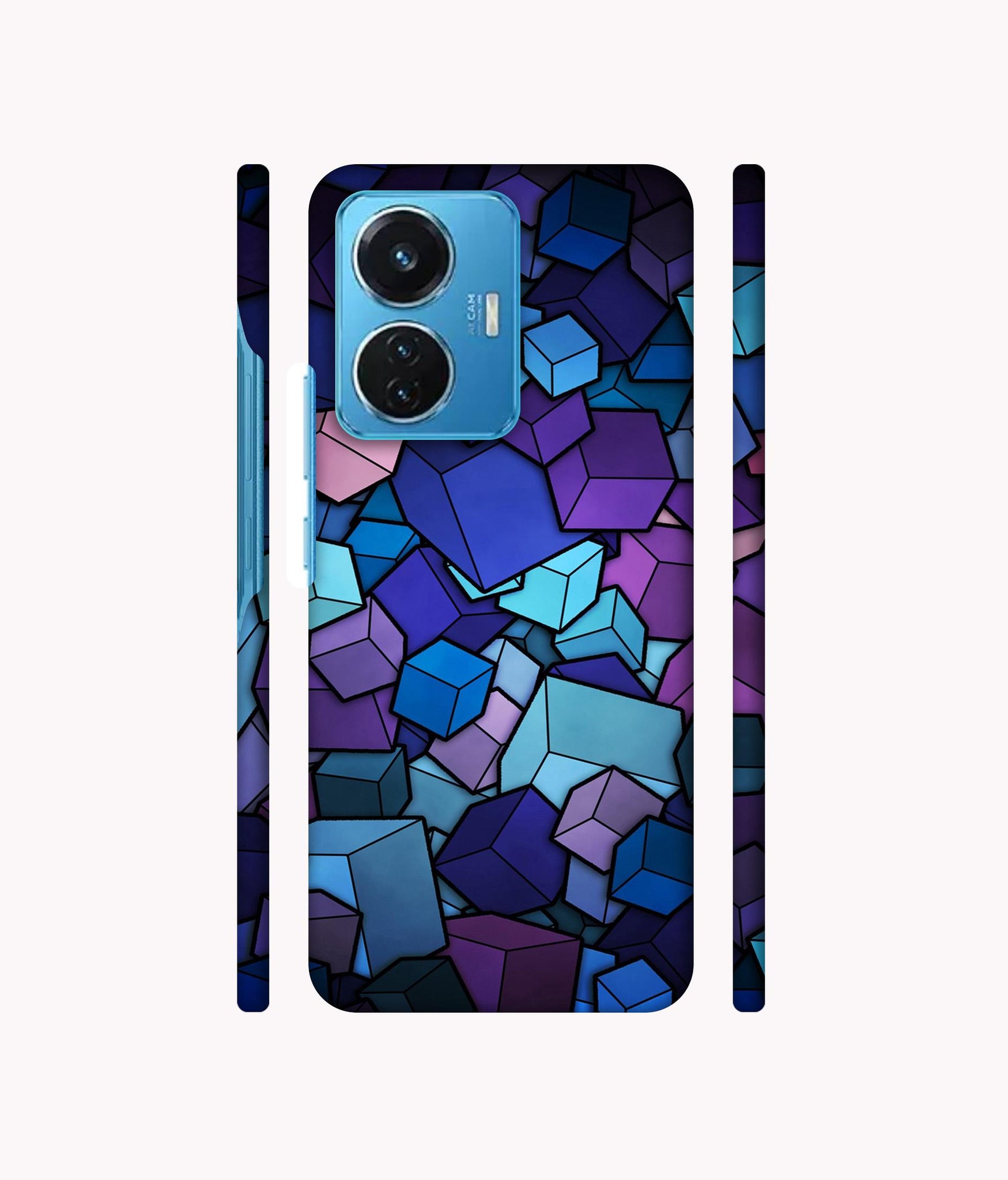 Color Box Designer Hard Back Cover for Vivo T1 44W 4G