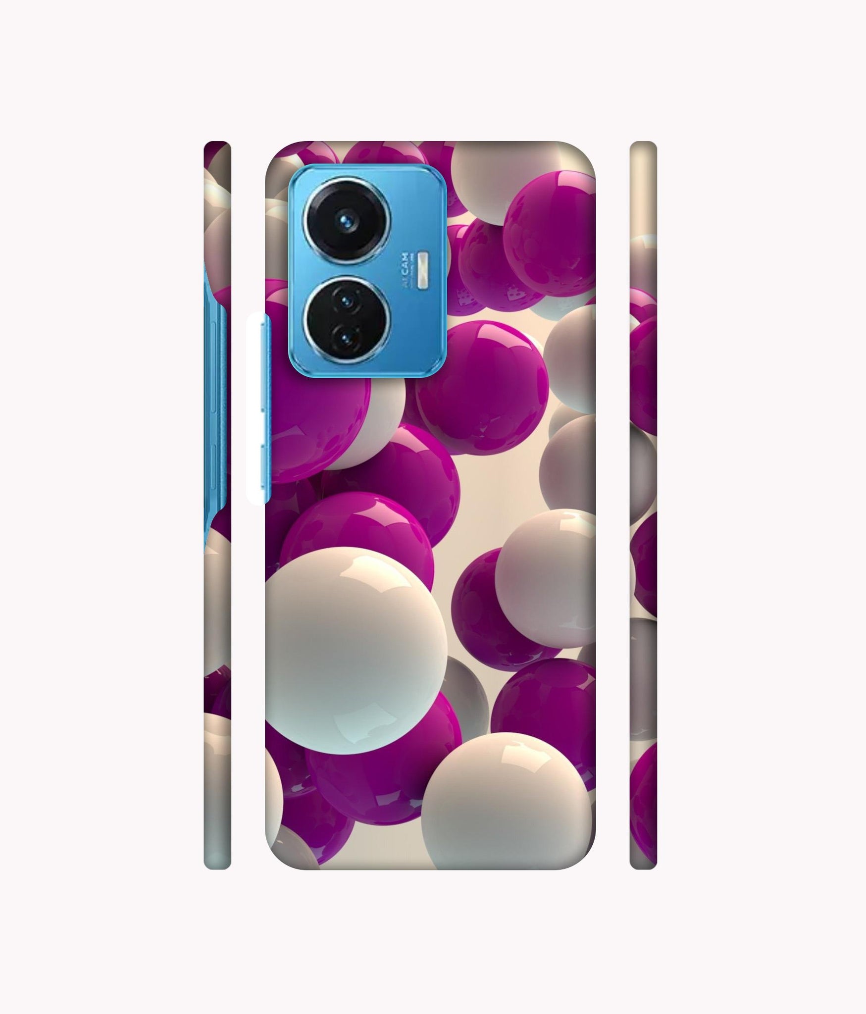 3D Balloons Designer Hard Back Cover for Vivo T1 44W 4G
