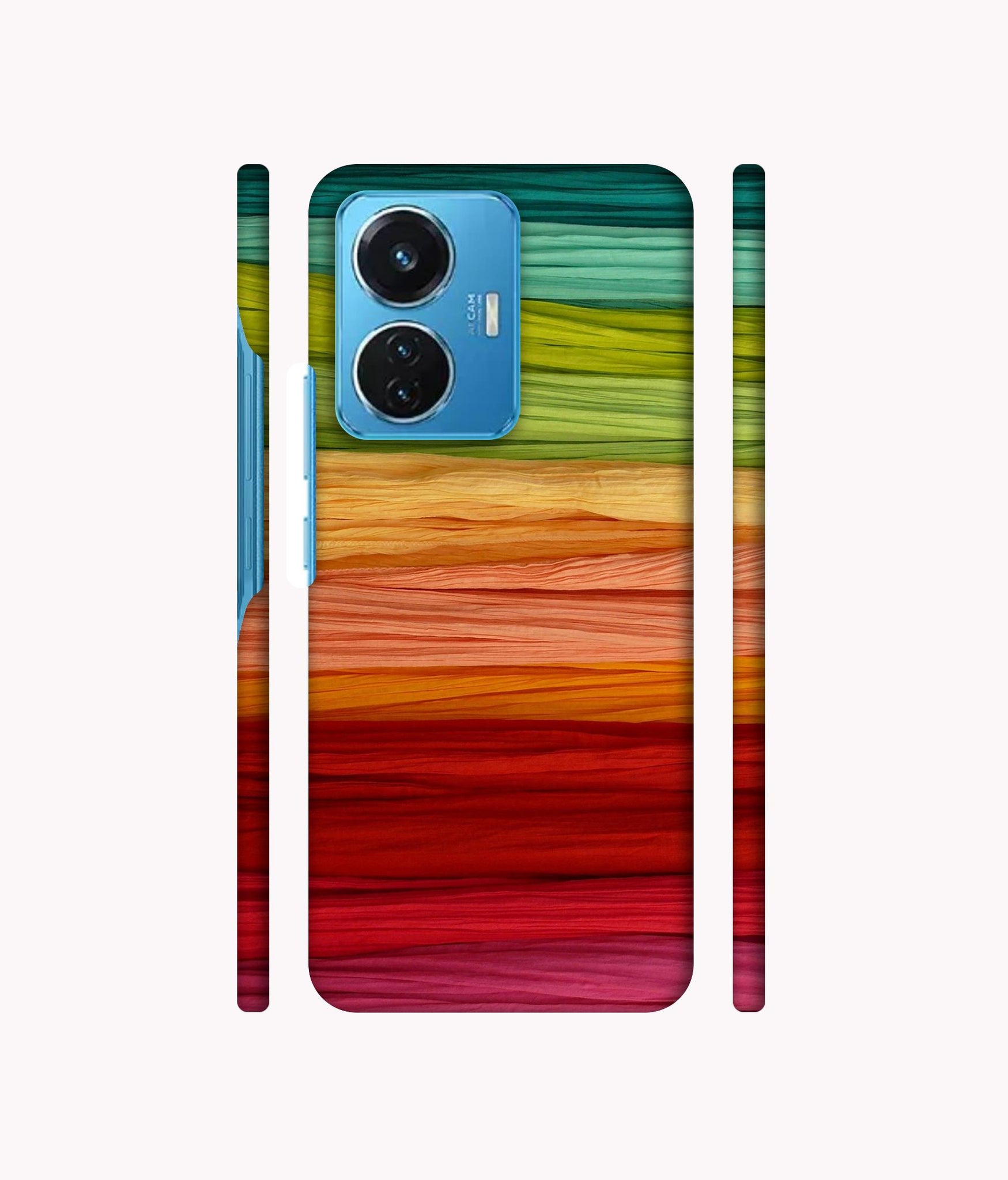 Colorful Thread Designer Hard Back Cover for Vivo T1 44W 4G