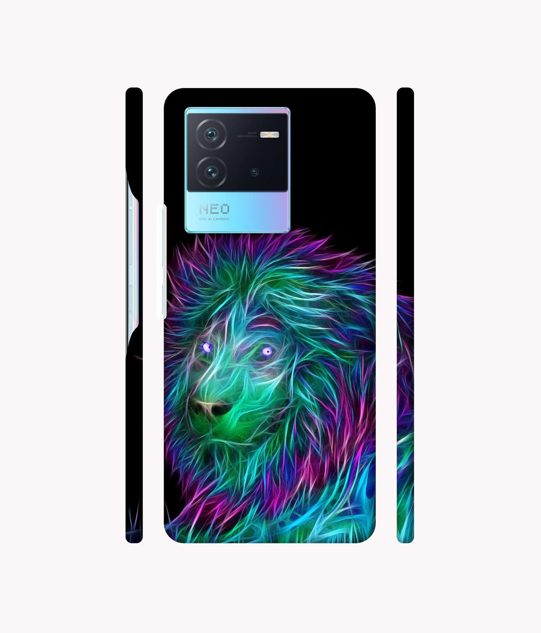 3D Lion Designer Hard Back Cover for IQOO Neo 6 5G