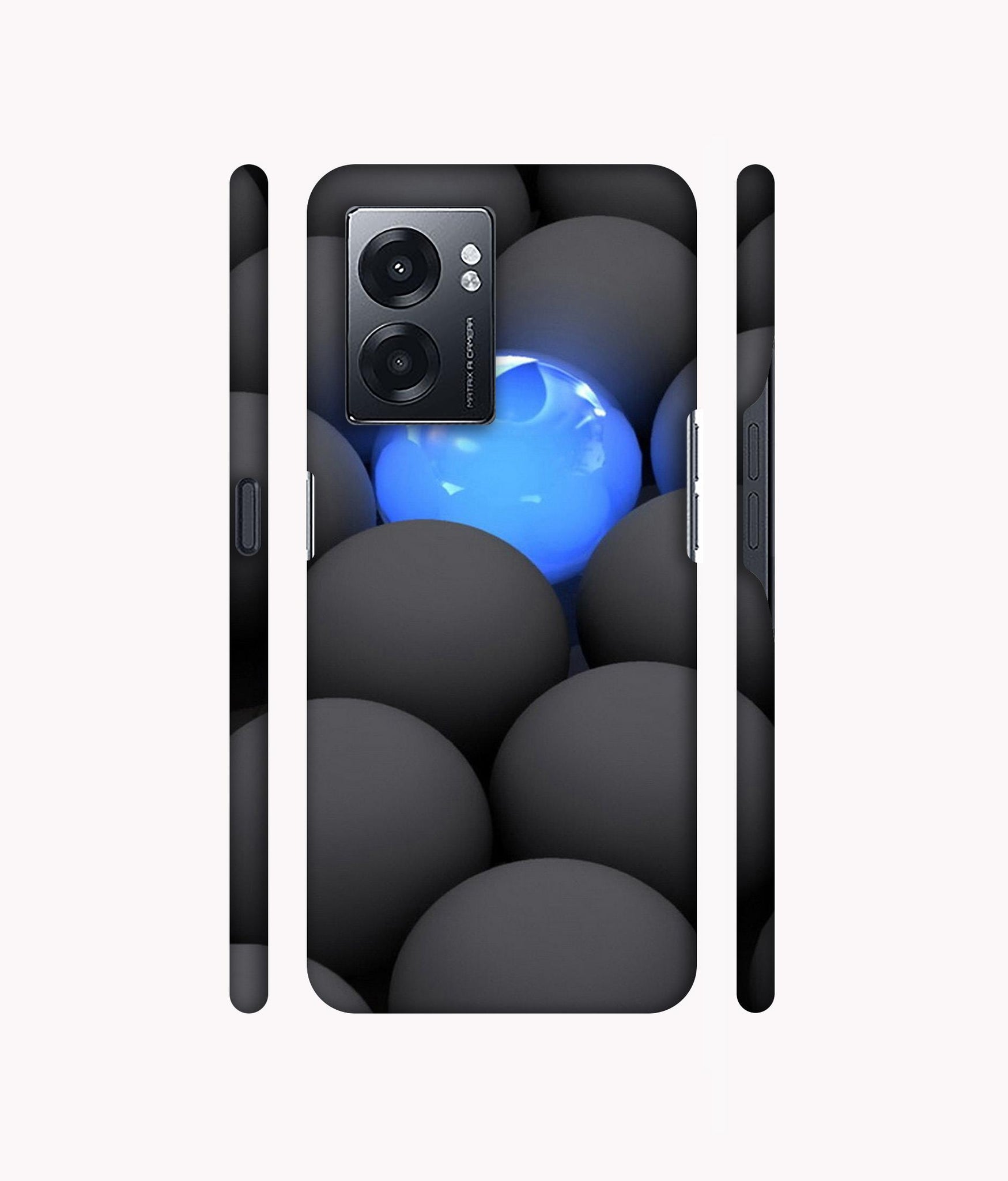 Balls Dark Neon Sight Surface Designer Hard Back Cover for Realme Narzo 50 5G / Oppo K10 5G / Oppo A57 5G