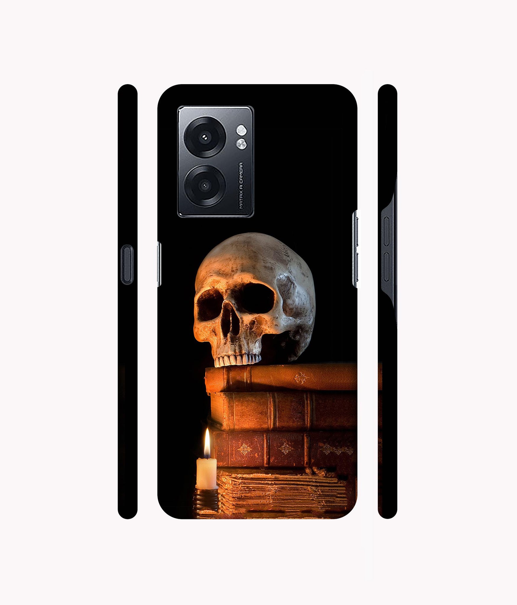 Skull Magic Candles Books Designer Hard Back Cover for Realme Narzo 50 5G / Oppo K10 5G / Oppo A57 5G