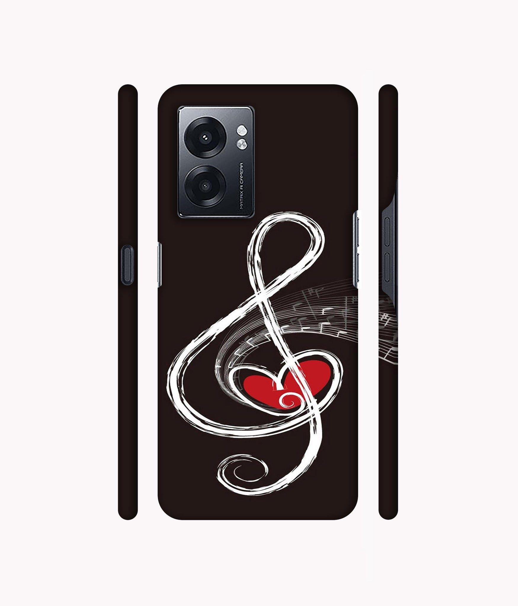 Love Note Music Designer Hard Back Cover for Realme Narzo 50 5G / Oppo K10 5G / Oppo A57 5G