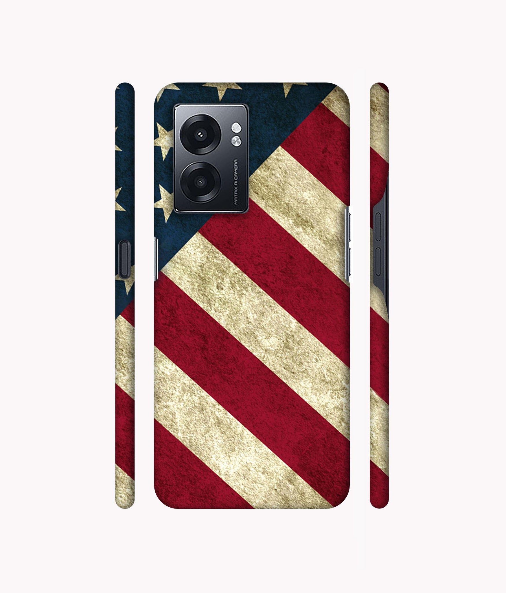 USA Flag Designer Hard Back Cover for Realme Narzo 50 5G / Oppo K10 5G / Oppo A57 5G