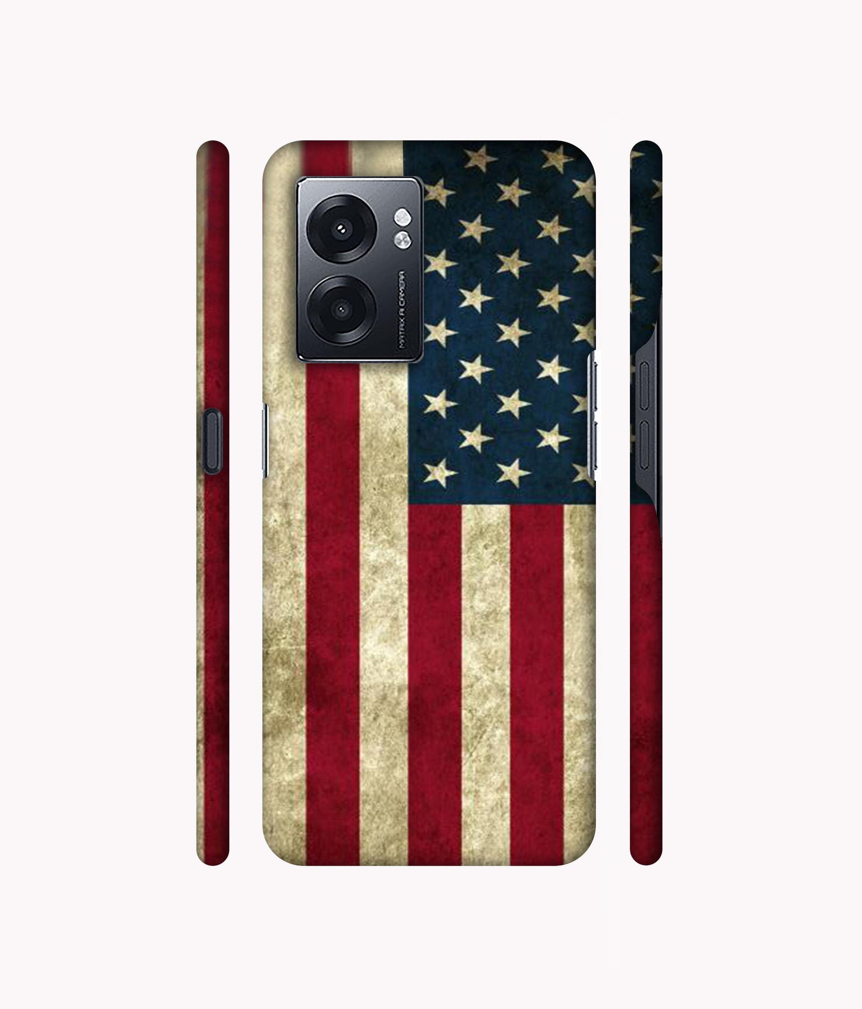 Vingate USA Flag Designer Hard Back Cover for Realme Narzo 50 5G / Oppo K10 5G / Oppo A57 5G