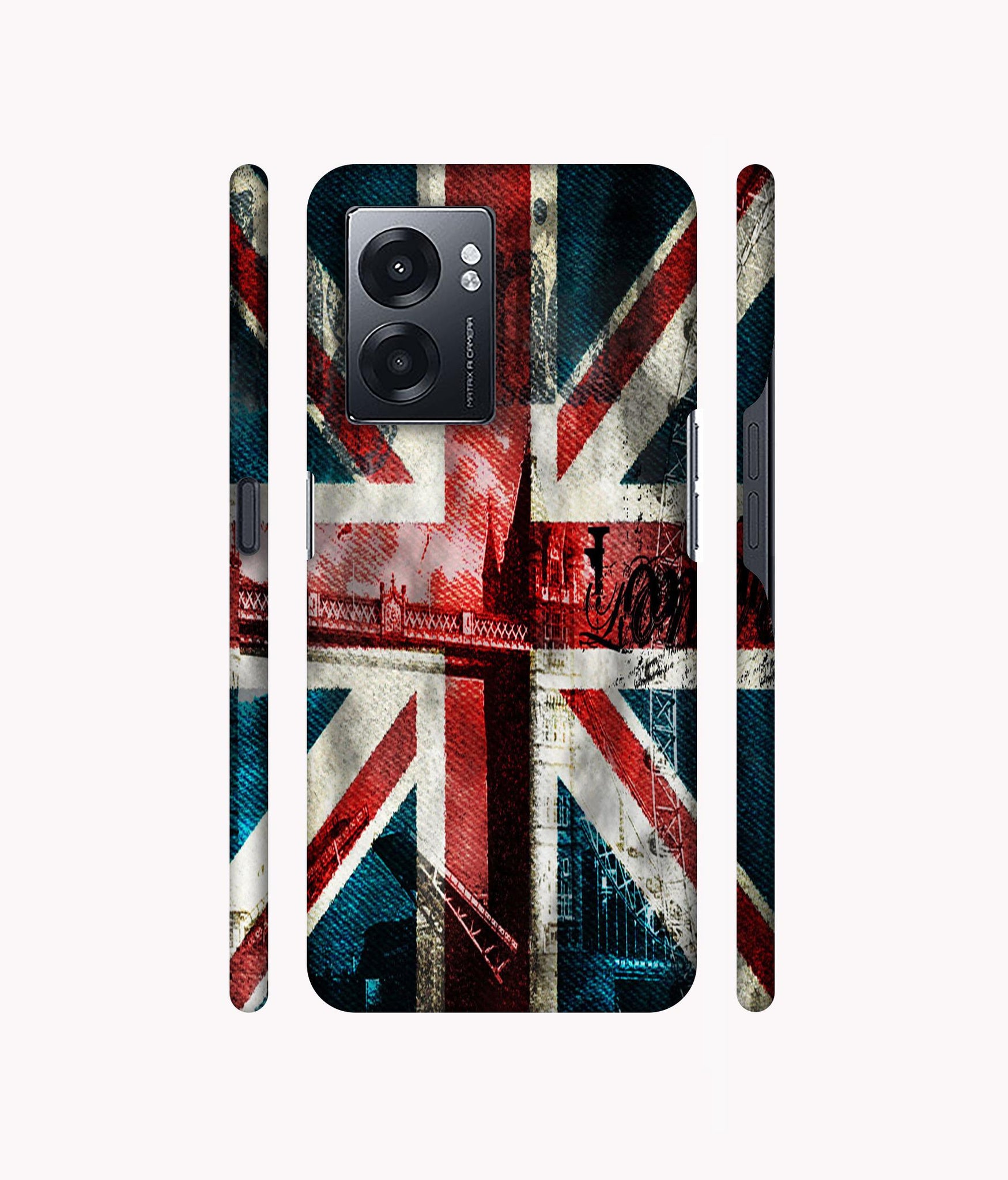 London Flag wallpaper Designer Hard Back Cover for Realme Narzo 50 5G / Oppo K10 5G / Oppo A57 5G