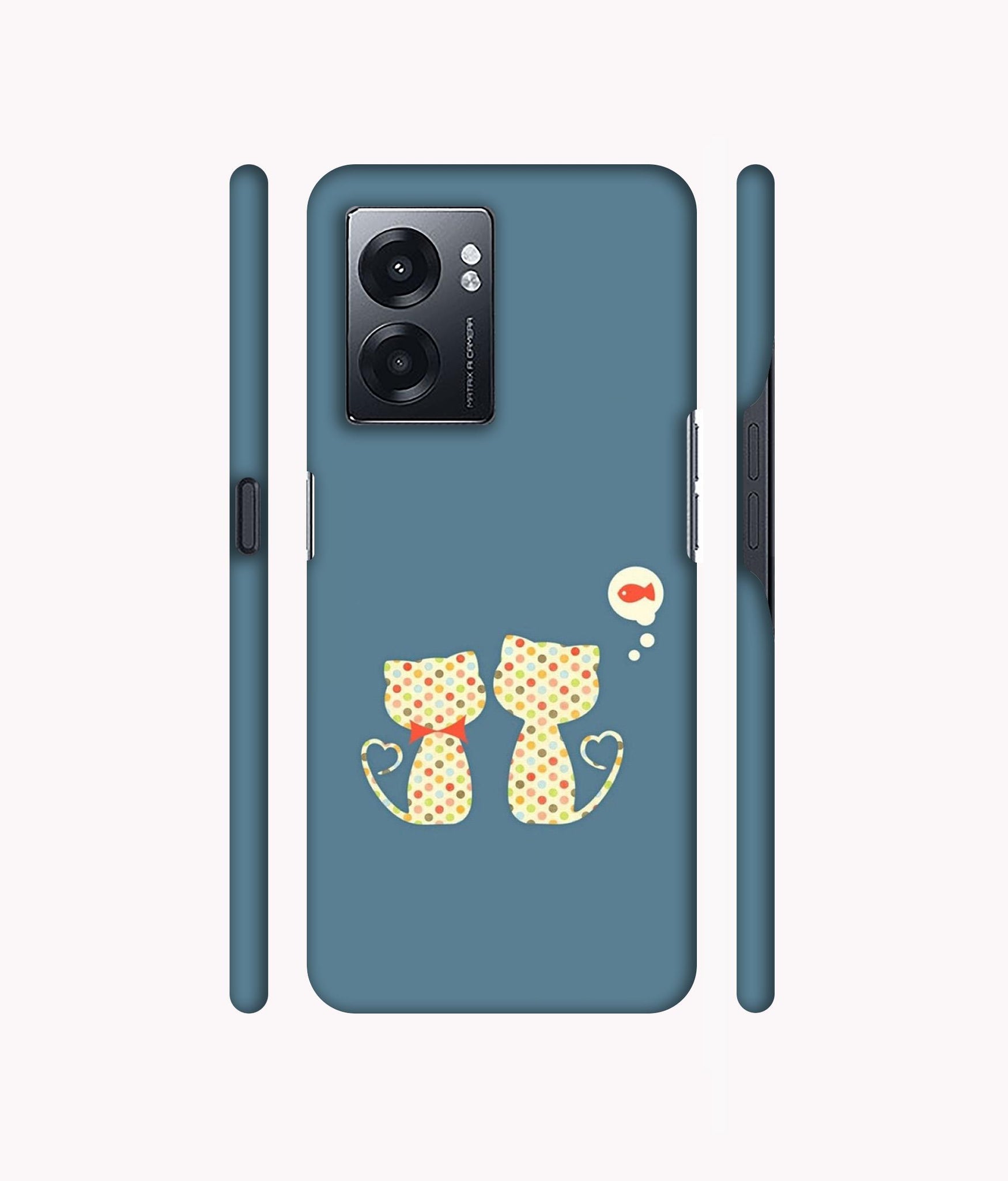 Fish On Mind Print Designer Hard Back Cover for Realme Narzo 50 5G / Oppo K10 5G / Oppo A57 5G