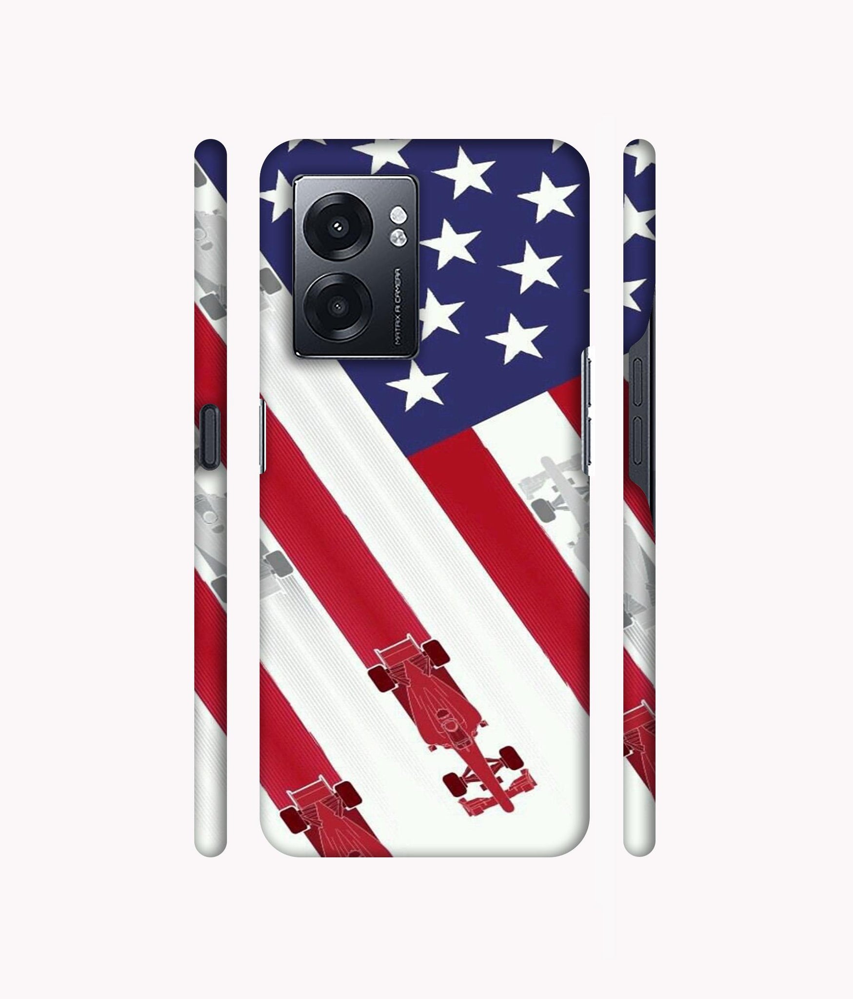 Ferrari On the Zoom Print Designer Hard Back Cover for Realme Narzo 50 5G / Oppo K10 5G / Oppo A57 5G