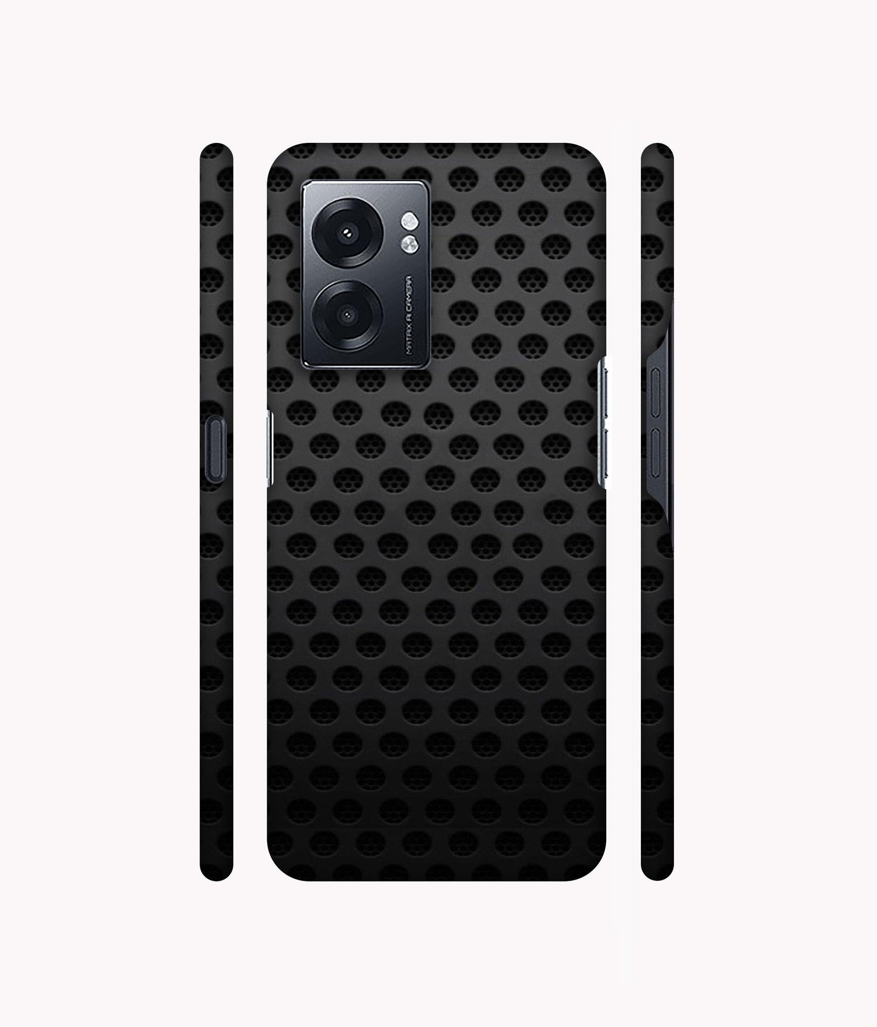Black Circle Designer Hard Back Cover for Realme Narzo 50 5G / Oppo K10 5G / Oppo A57 5G