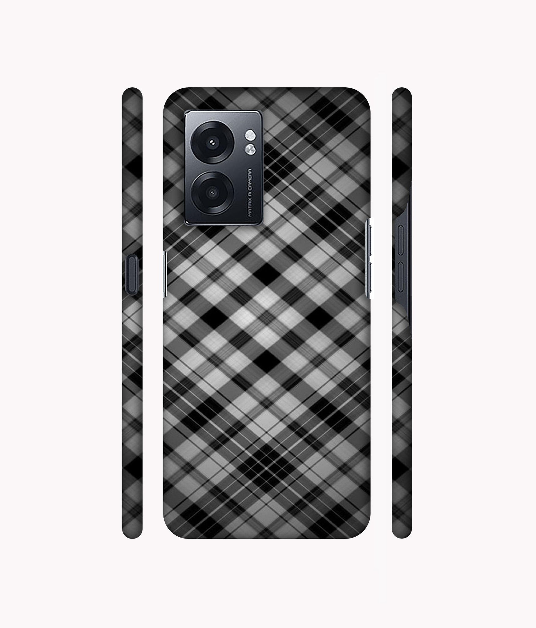 Black Stripes Pattern Designer Hard Back Cover for Realme Narzo 50 5G / Oppo K10 5G / Oppo A57 5G
