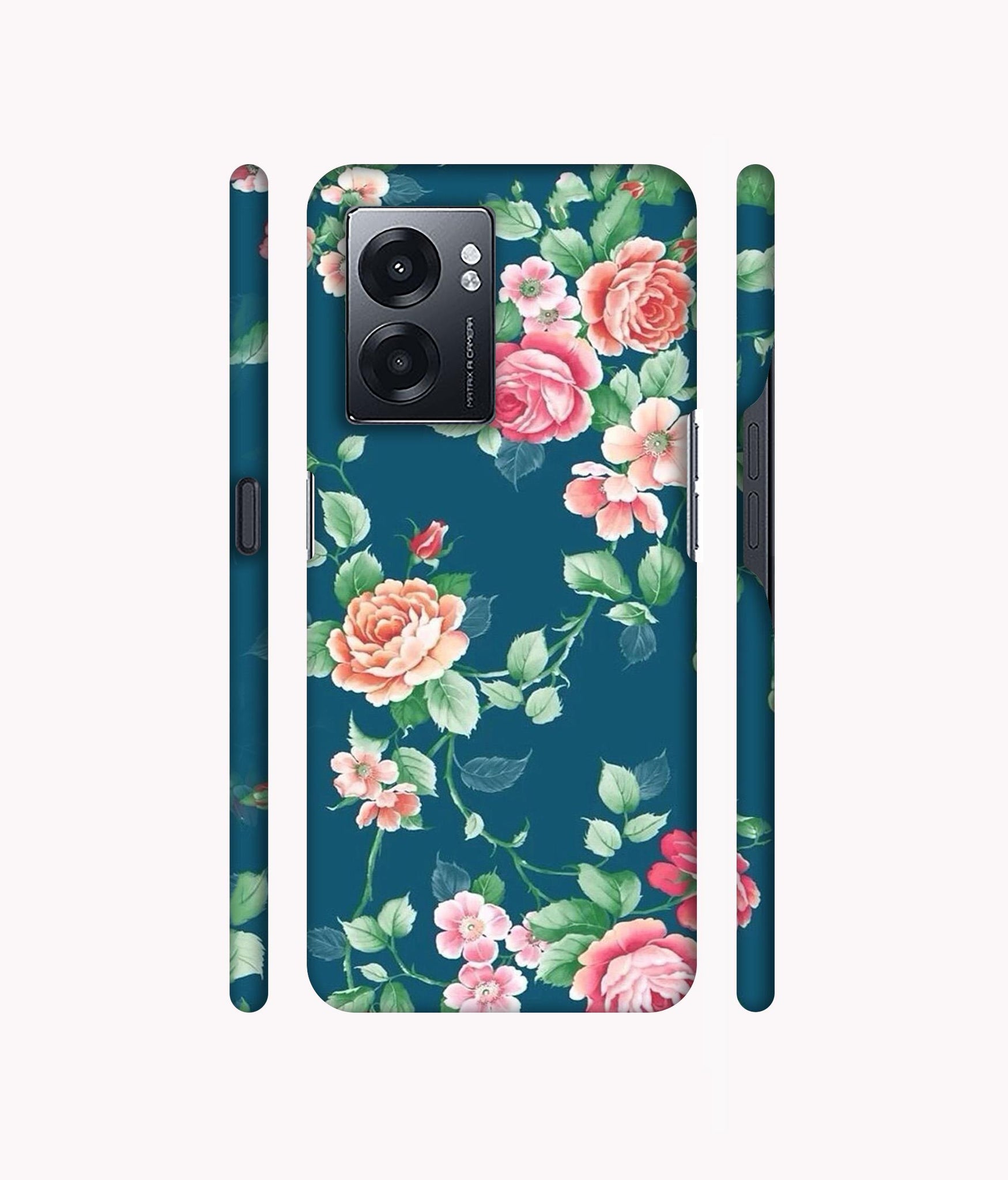 Vintage Floral Designer Hard Back Cover for Realme Narzo 50 5G / Oppo K10 5G / Oppo A57 5G