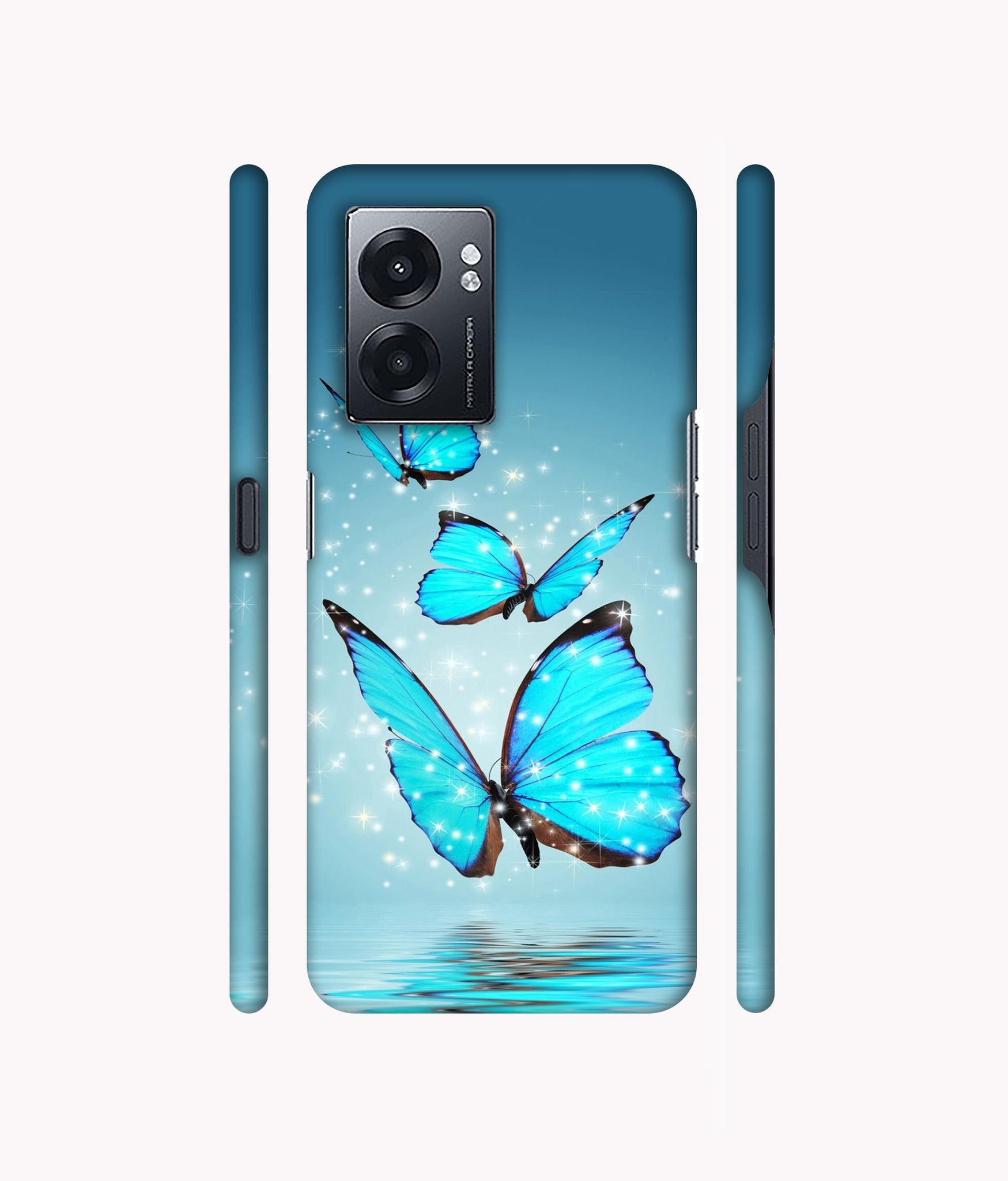 Flying Butterflies Designer Hard Back Cover for Realme Narzo 50 5G / Oppo K10 5G / Oppo A57 5G