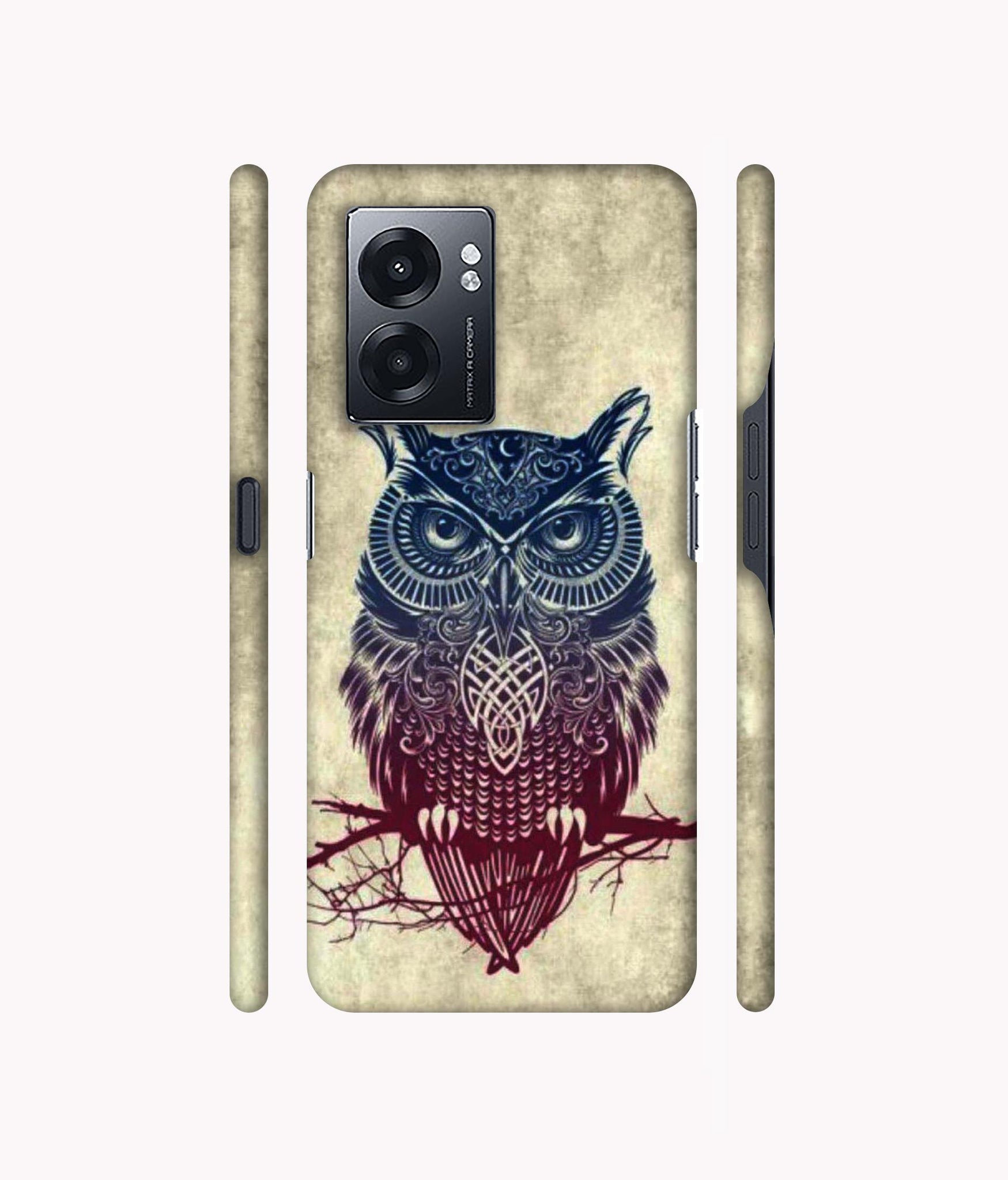 Owl Pattern Designer Hard Back Cover for Realme Narzo 50 5G / Oppo K10 5G / Oppo A57 5G