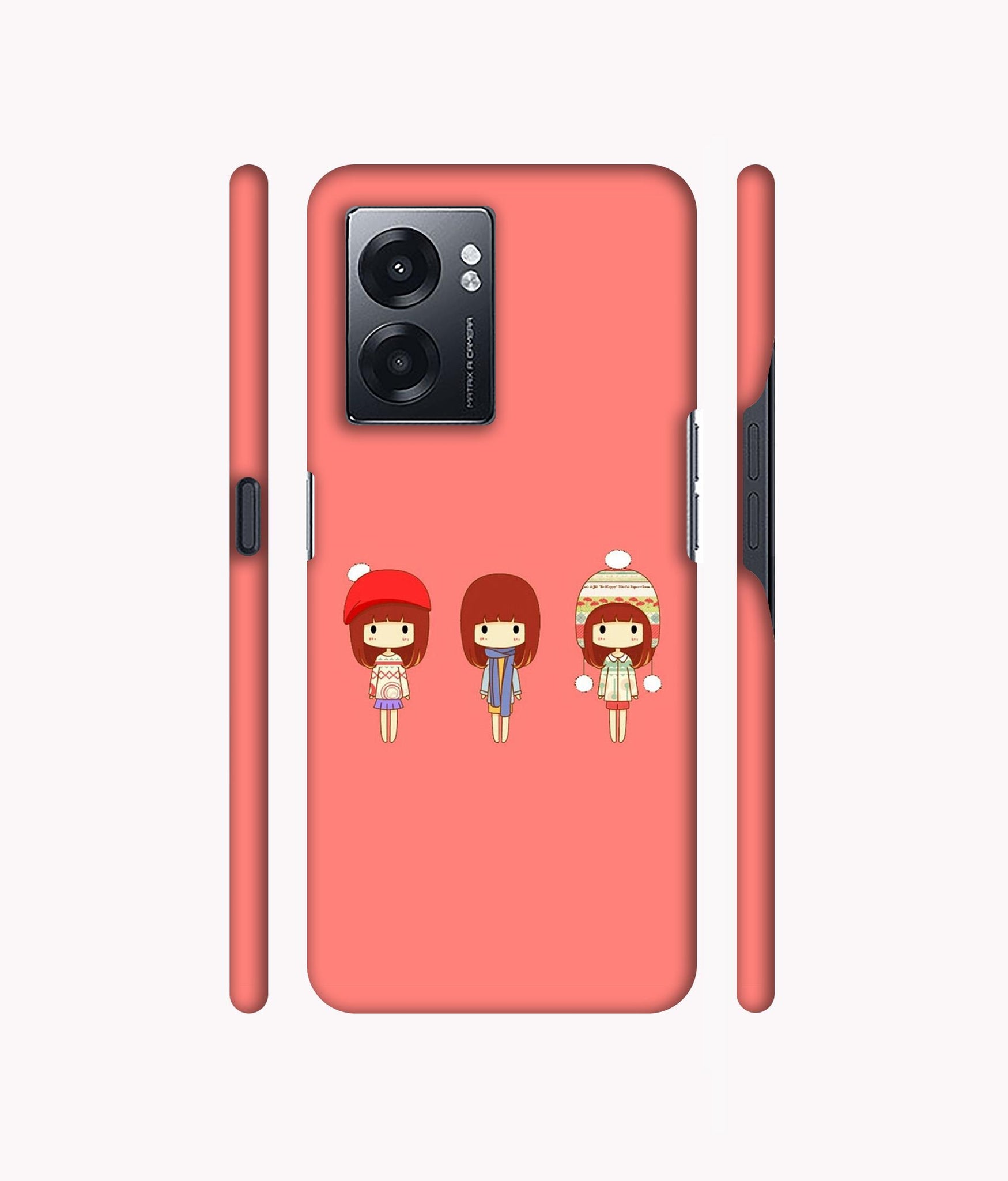 Cute Girls Designer Hard Back Cover for Realme Narzo 50 5G / Oppo K10 5G / Oppo A57 5G