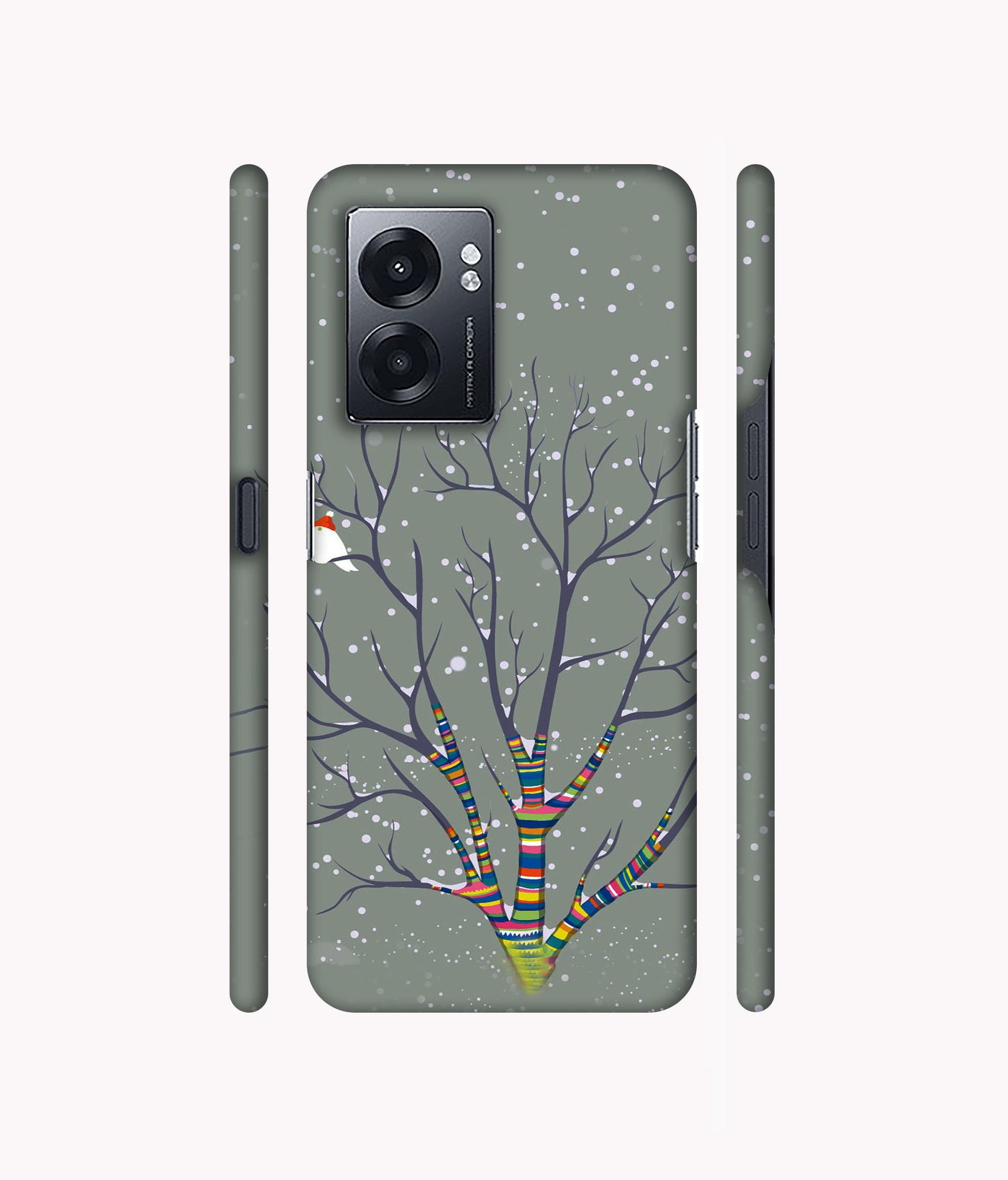 Winter Pattern Print Designer Hard Back Cover for Realme Narzo 50 5G / Oppo K10 5G / Oppo A57 5G