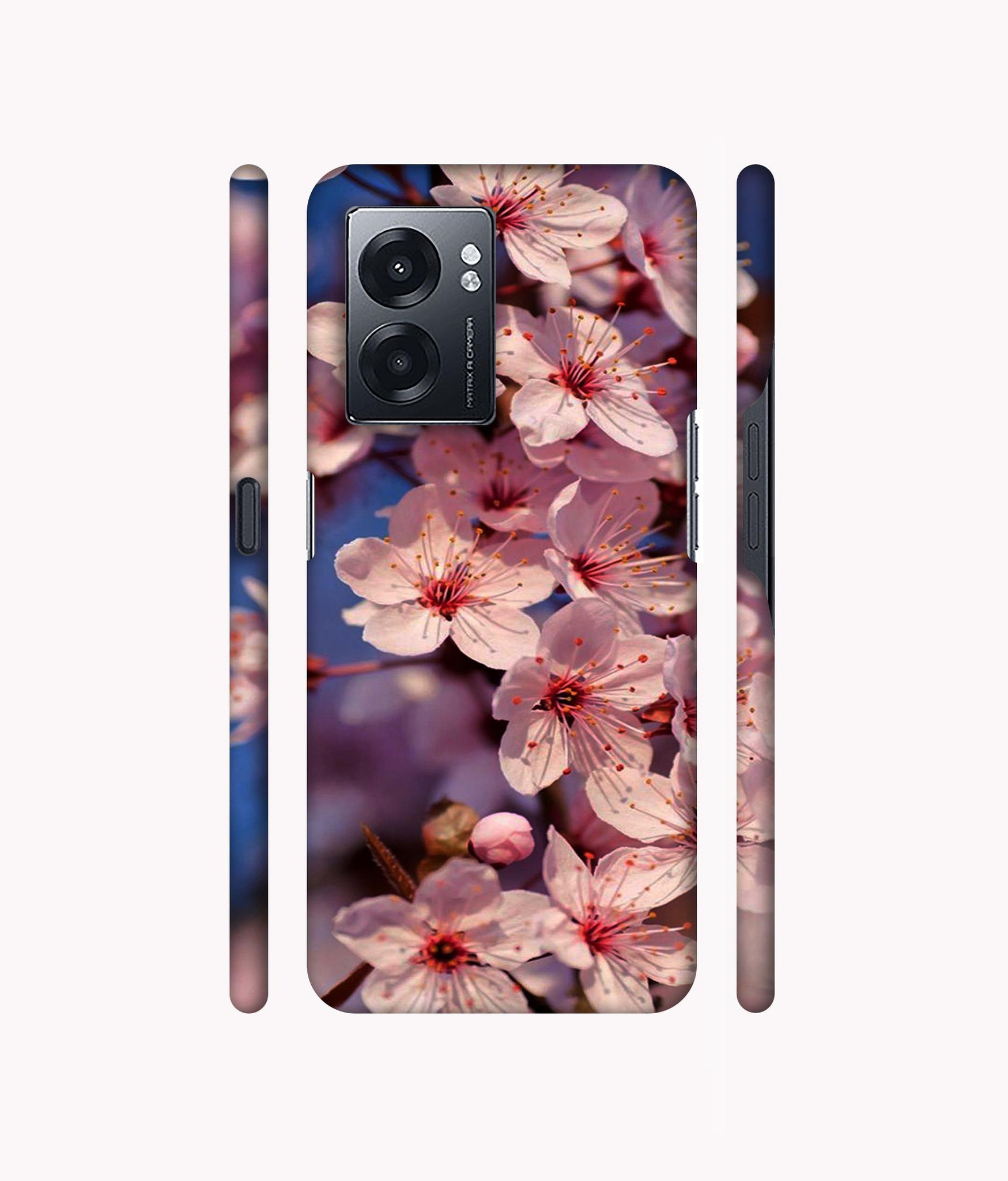 Pink Flowers Pattern Designer Hard Back Cover for Realme Narzo 50 5G / Oppo K10 5G / Oppo A57 5G
