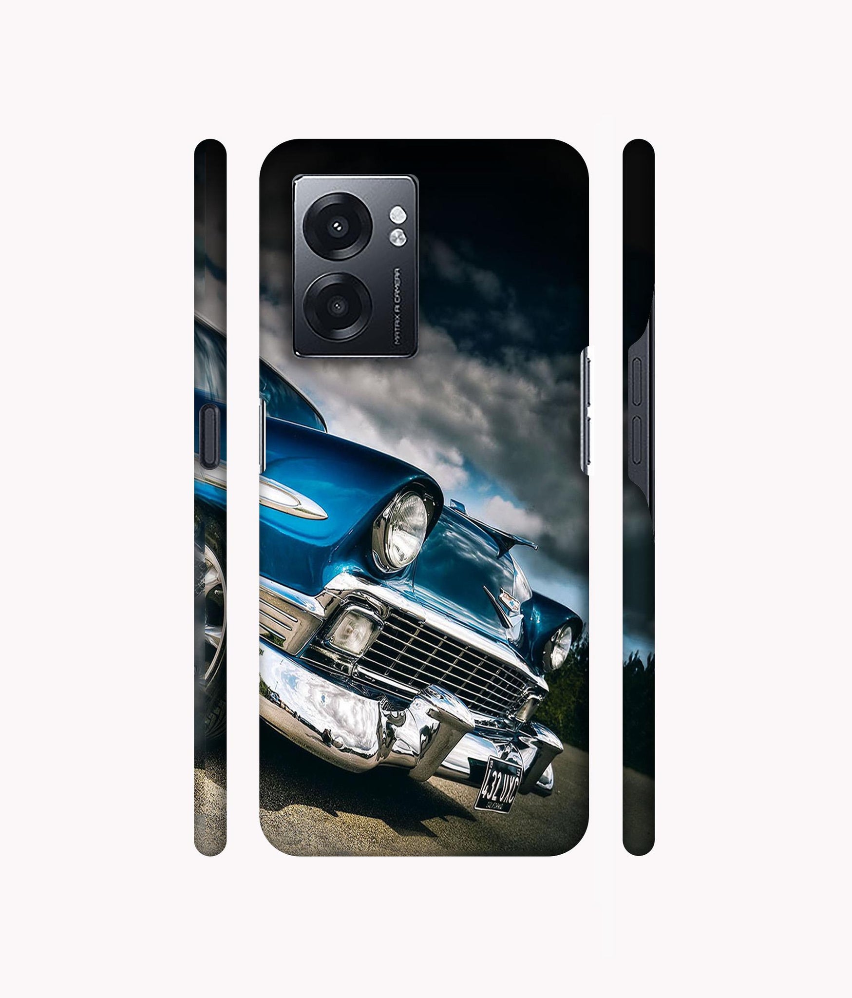 Vintage Car Pattern Designer Hard Back Cover for Realme Narzo 50 5G / Oppo K10 5G / Oppo A57 5G