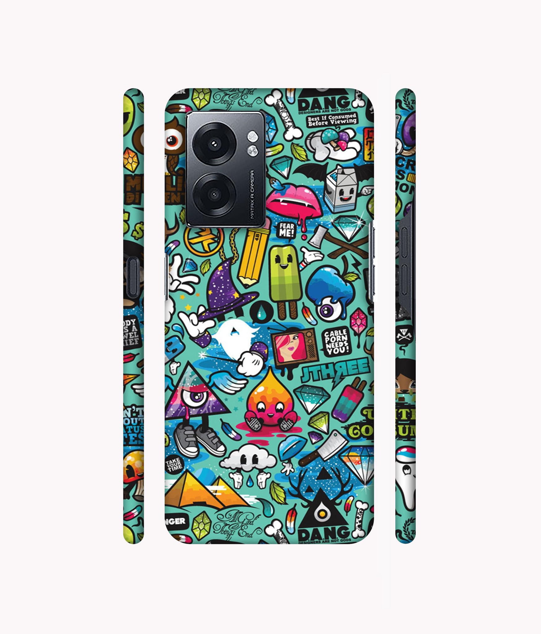 Crazy Designer Hard Back Cover for Realme Narzo 50 5G / Oppo K10 5G / Oppo A57 5G