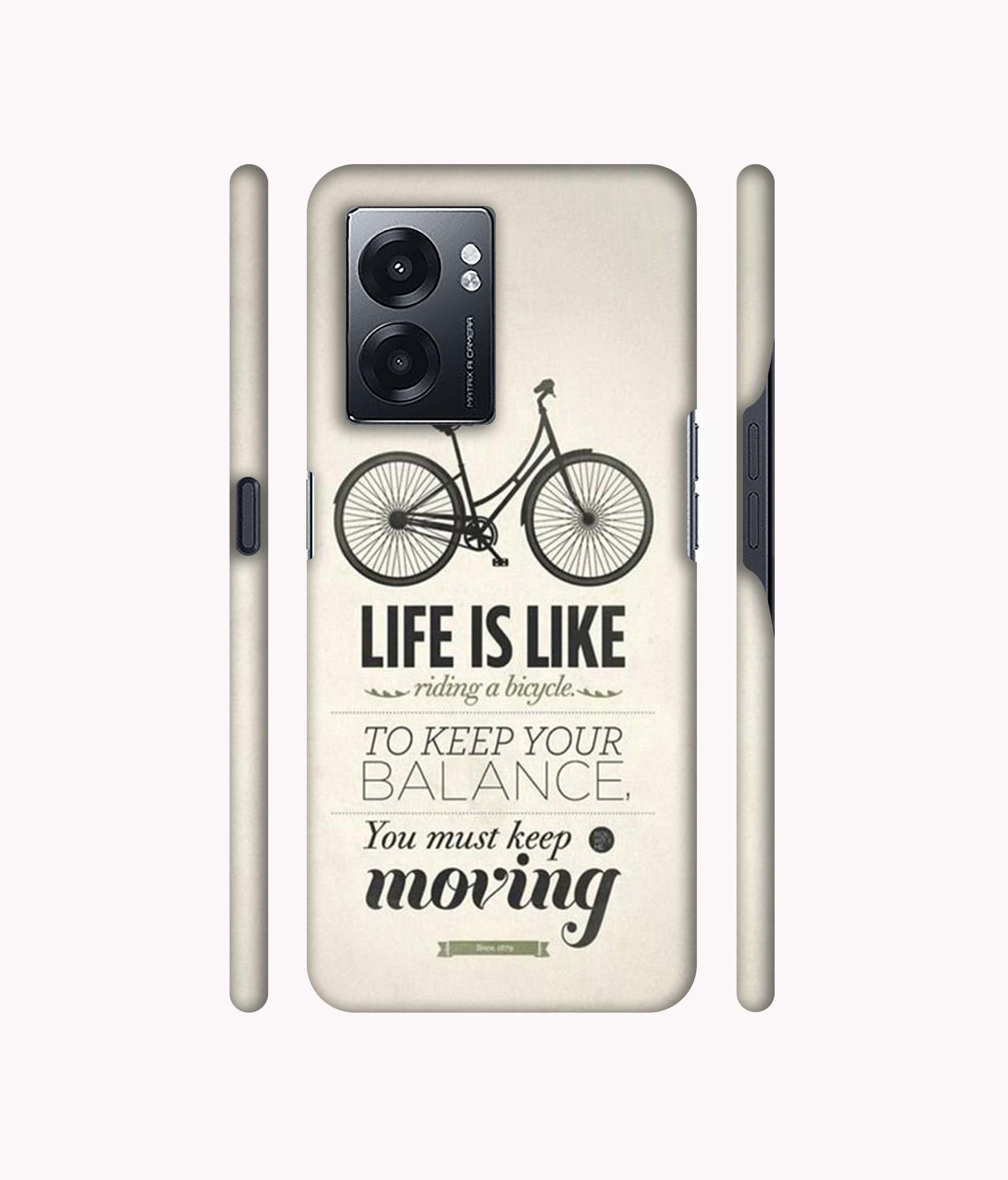 Life is Like Moving Designer Hard Back Cover for Realme Narzo 50 5G / Oppo K10 5G / Oppo A57 5G