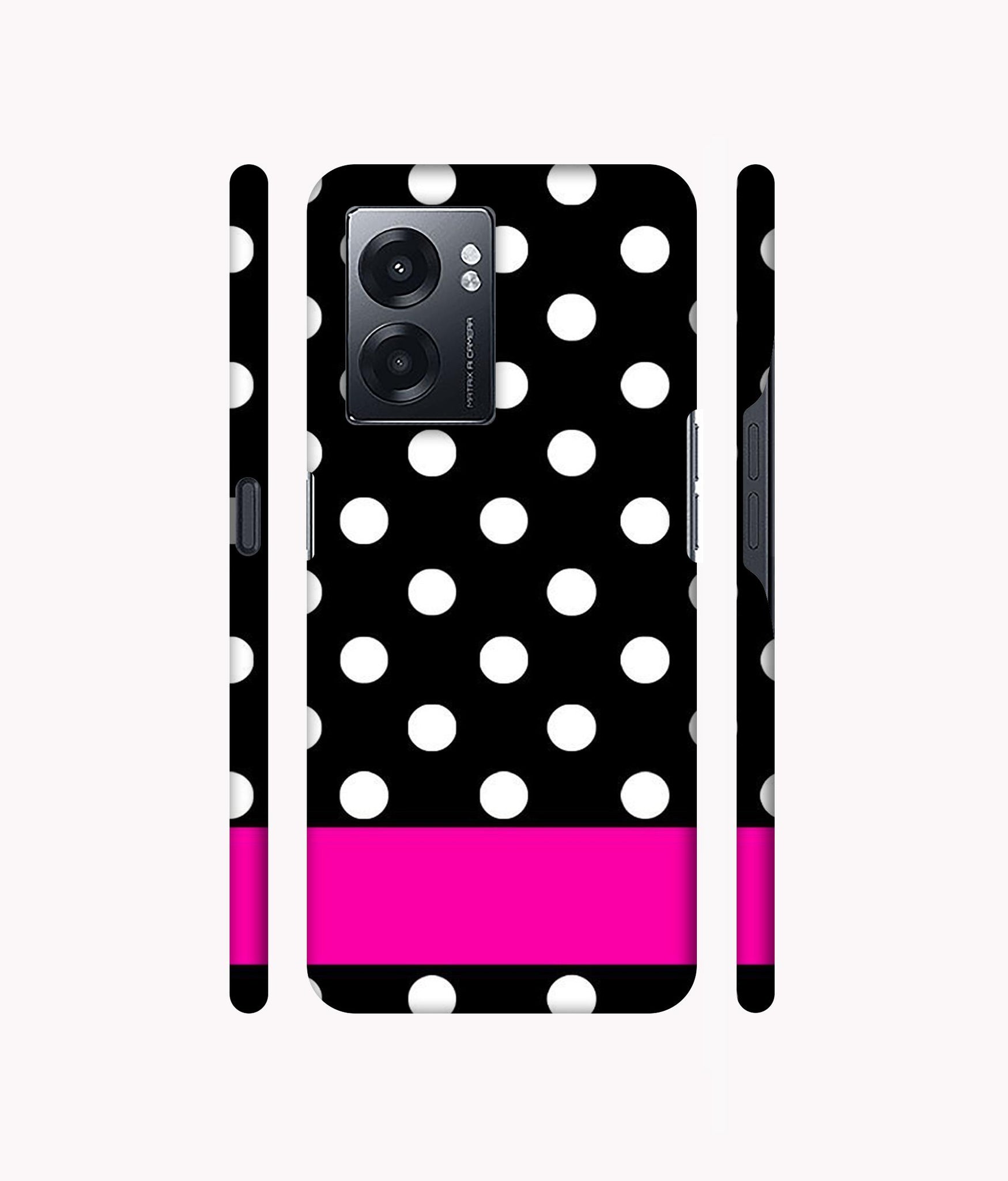 White Dots Pattern Designer Hard Back Cover for Realme Narzo 50 5G / Oppo K10 5G / Oppo A57 5G