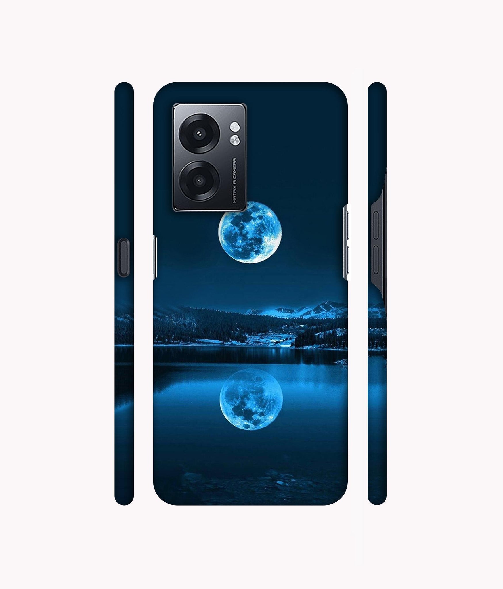 Moon Pattern Print Designer Hard Back Cover for Realme Narzo 50 5G / Oppo K10 5G / Oppo A57 5G