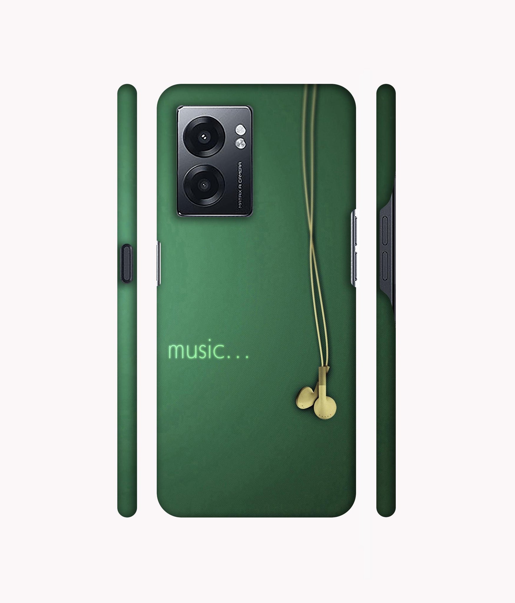 Headphone Music Designer Hard Back Cover for Realme Narzo 50 5G / Oppo K10 5G / Oppo A57 5G