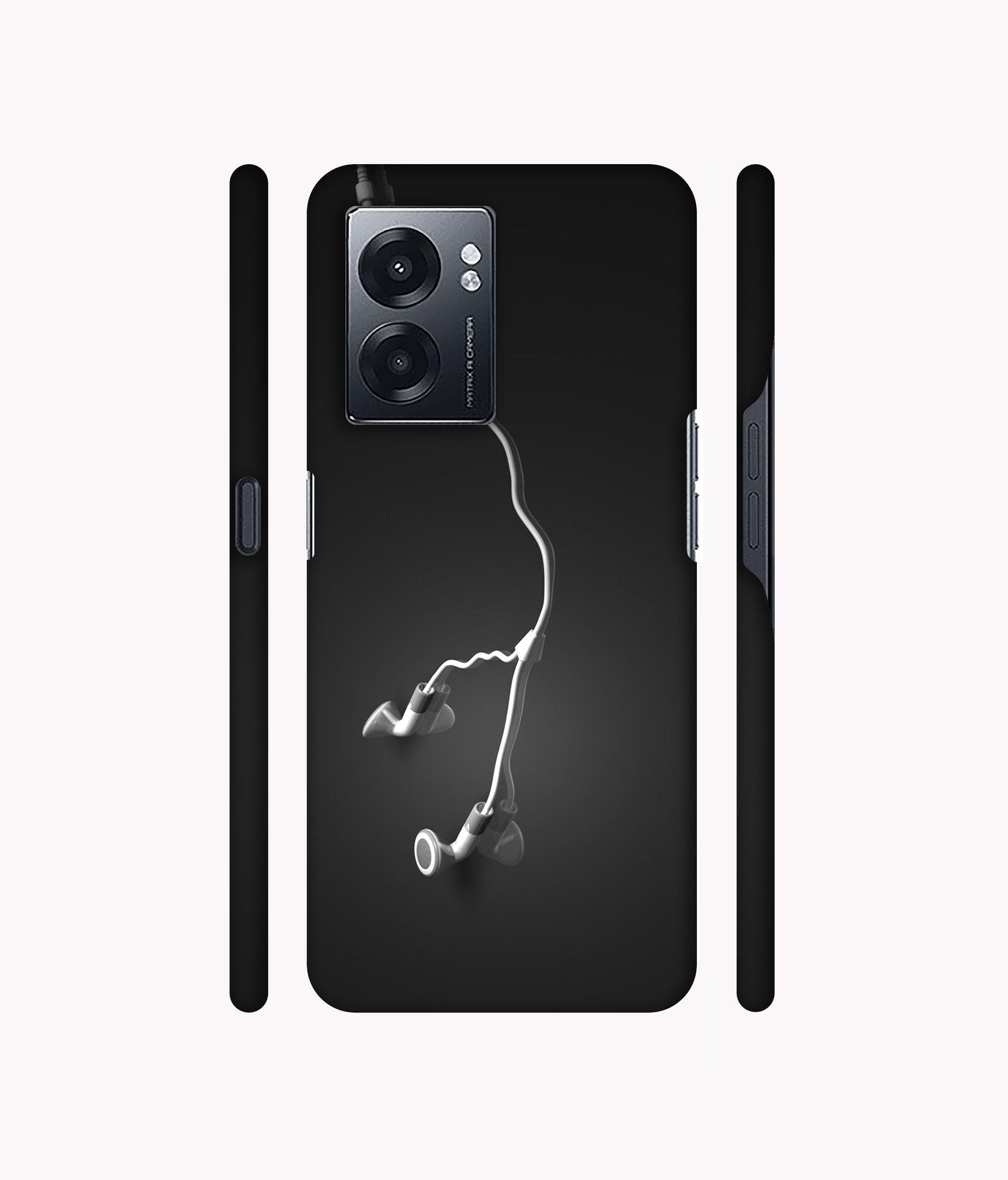 Headphone Designer Hard Back Cover for Realme Narzo 50 5G / Oppo K10 5G / Oppo A57 5G