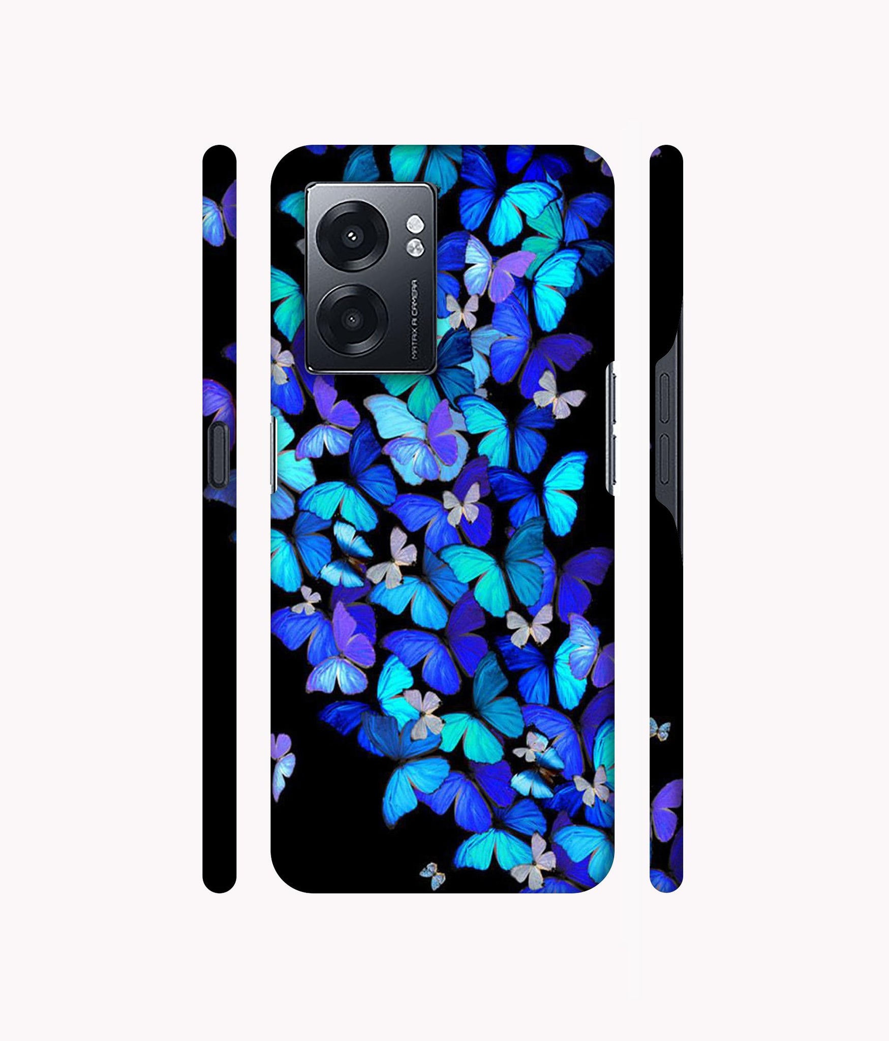 Butterfly Pattern Designer Hard Back Cover for Realme Narzo 50 5G / Oppo K10 5G / Oppo A57 5G