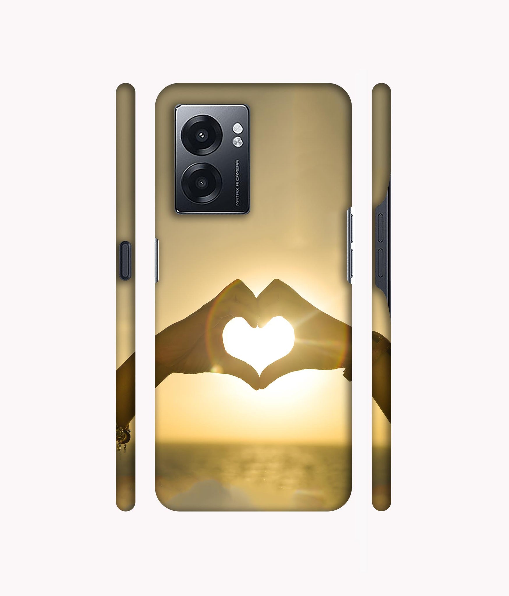 Heart in Hand Shape Designer Hard Back Cover for Realme Narzo 50 5G / Oppo K10 5G / Oppo A57 5G