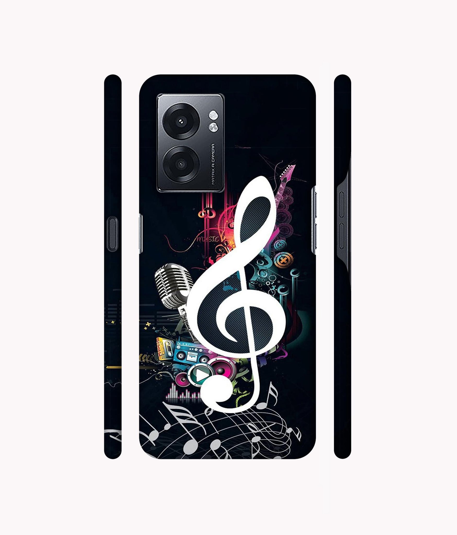 Mike and Music Designer Hard Back Cover for Realme Narzo 50 5G / Oppo K10 5G / Oppo A57 5G