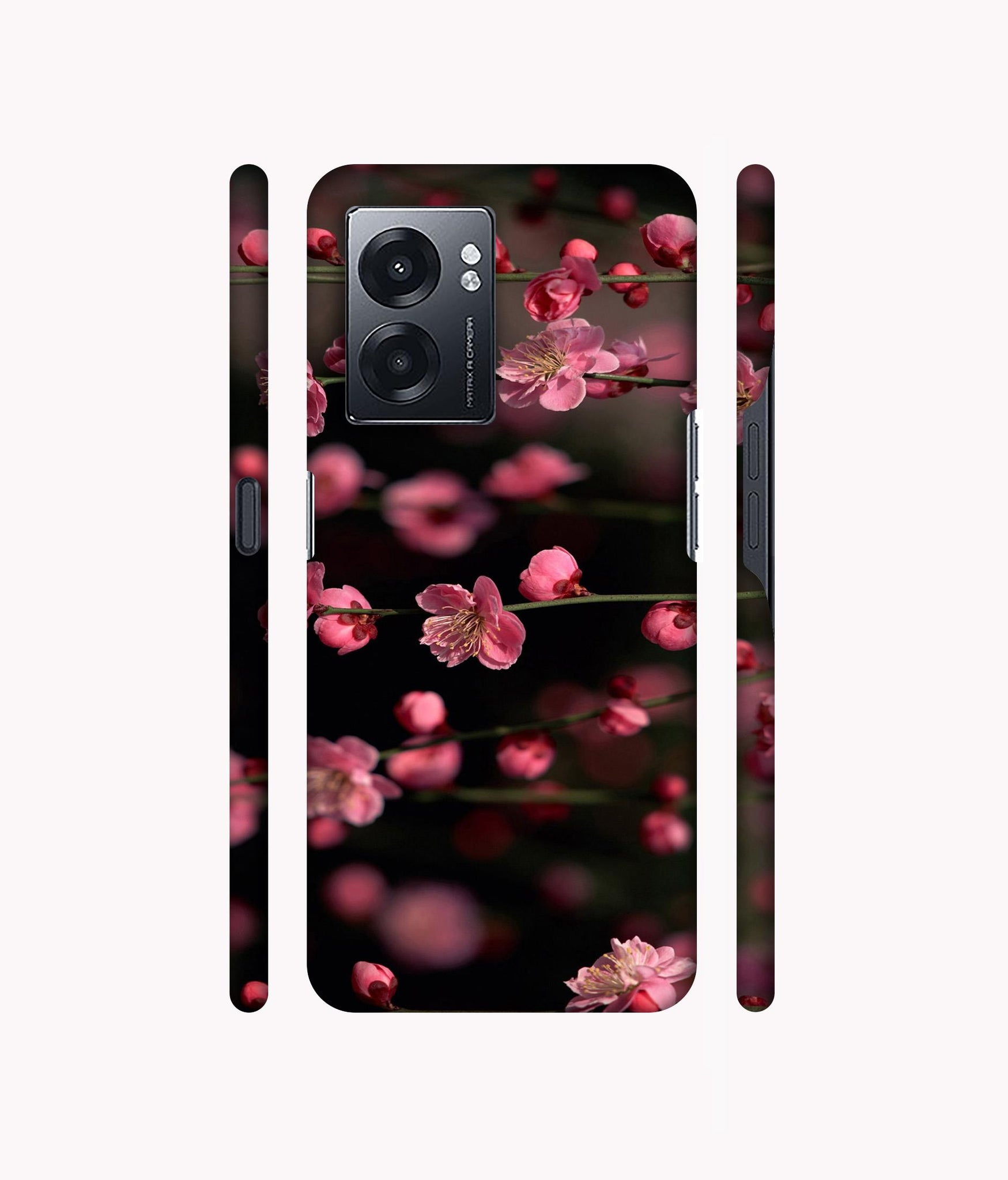 Pink Flowers Designer Hard Back Cover for Realme Narzo 50 5G / Oppo K10 5G / Oppo A57 5G