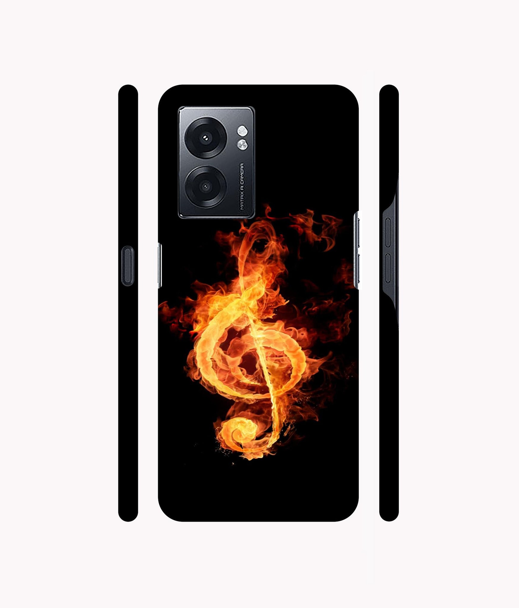 Fire Note Designer Hard Back Cover for Realme Narzo 50 5G / Oppo K10 5G / Oppo A57 5G