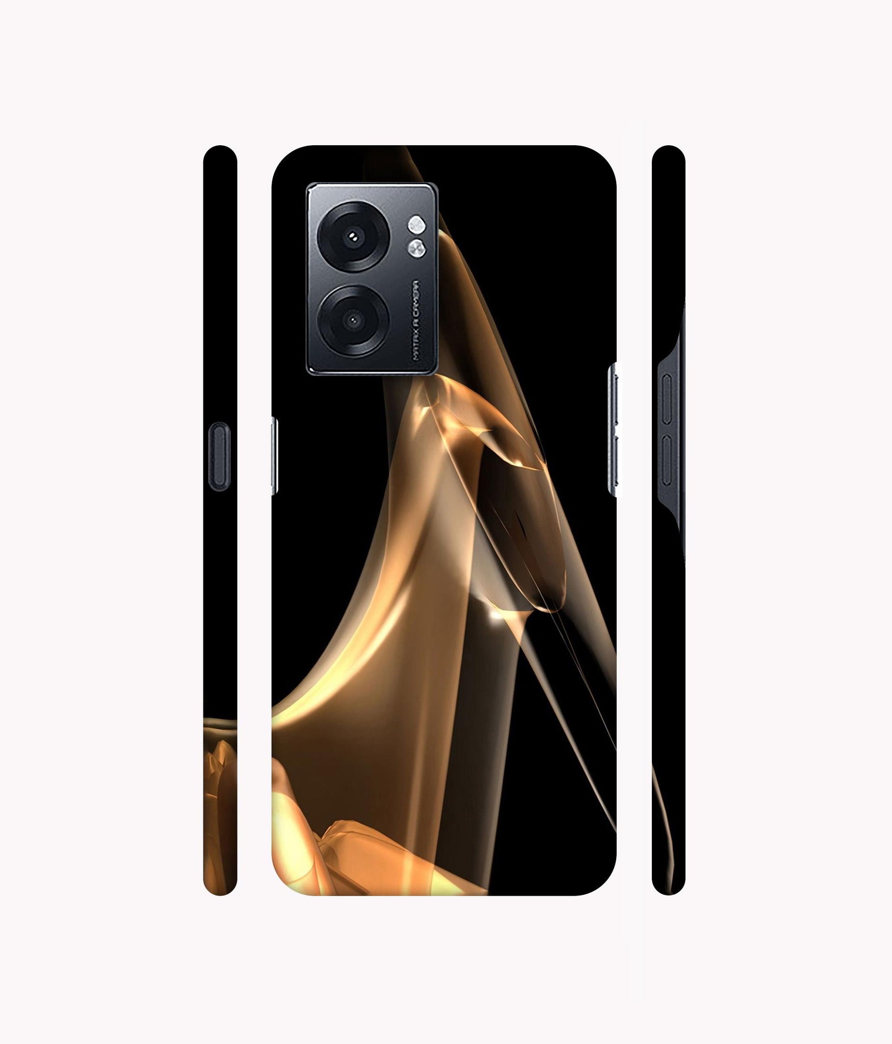 Gold Smoke Designer Hard Back Cover for Realme Narzo 50 5G / Oppo K10 5G / Oppo A57 5G