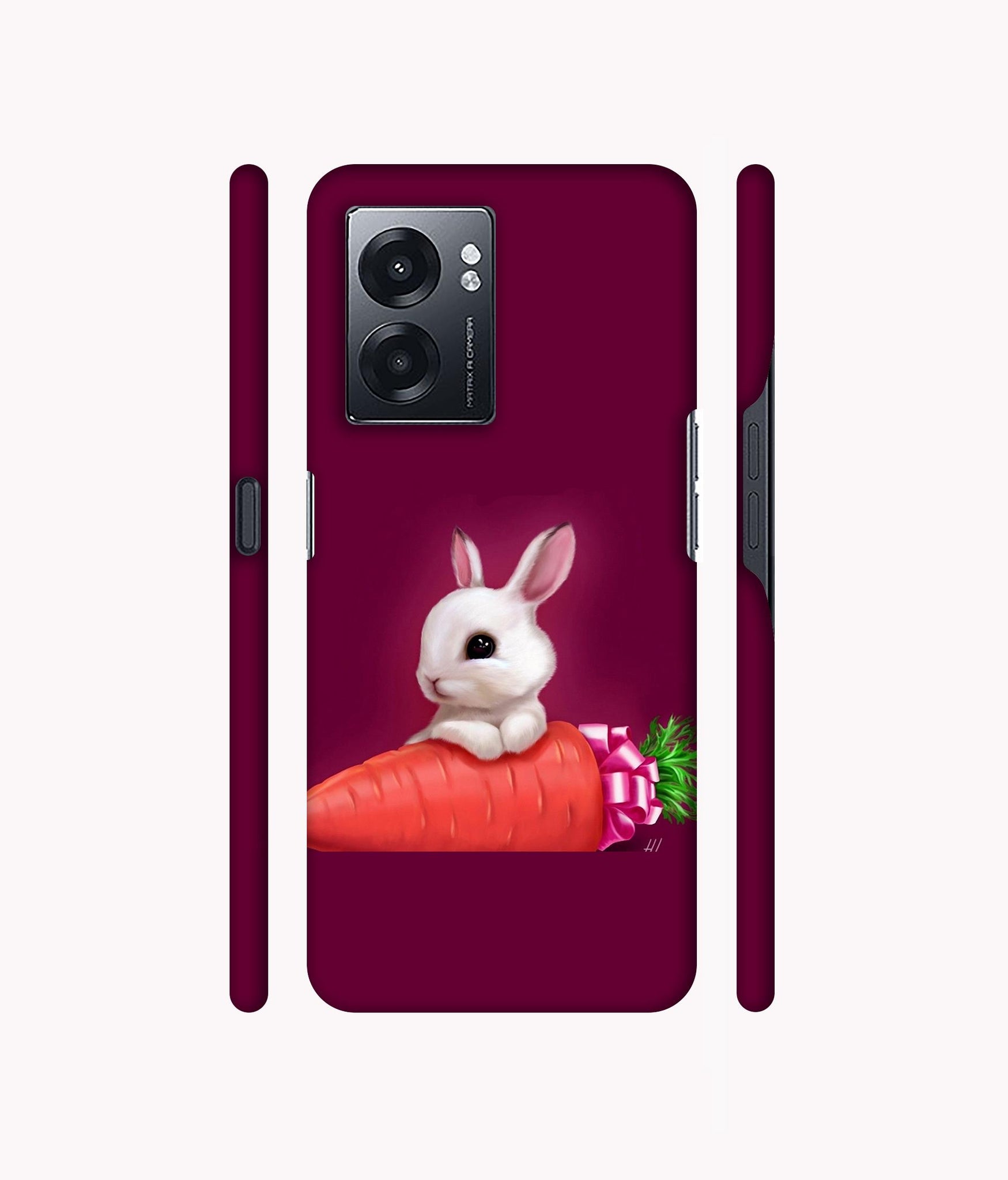 Bunny With Carrot Designer Hard Back Cover for Realme Narzo 50 5G / Oppo K10 5G / Oppo A57 5G