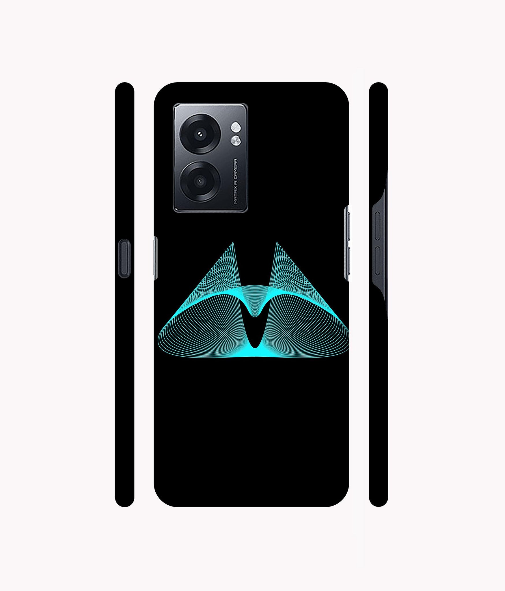 Mesh Shape Glitter Designer Hard Back Cover for Realme Narzo 50 5G / Oppo K10 5G / Oppo A57 5G