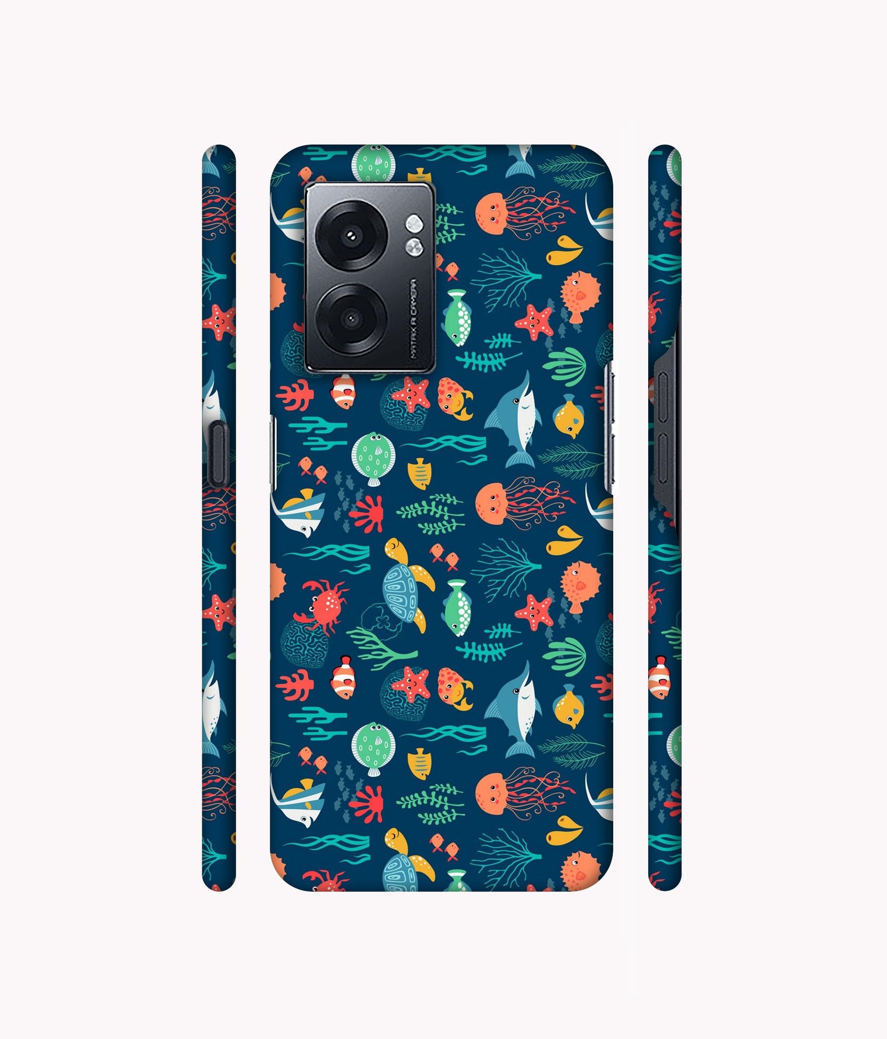 Aquarium Texture Designer Hard Back Cover for Realme Narzo 50 5G / Oppo K10 5G / Oppo A57 5G